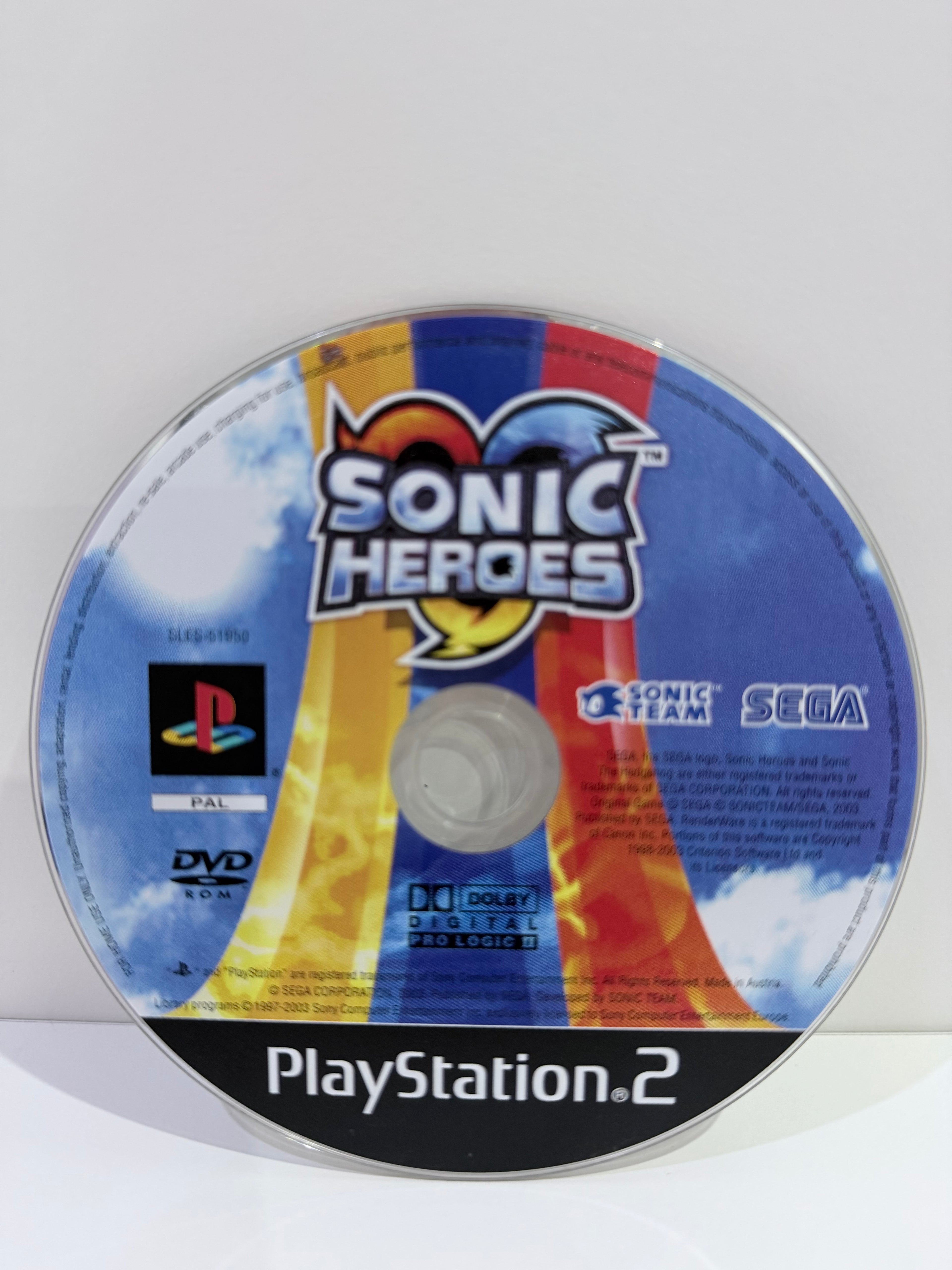 Sonic Heroes Sony PlayStation 2 Disc Only PAL UK Tested Working