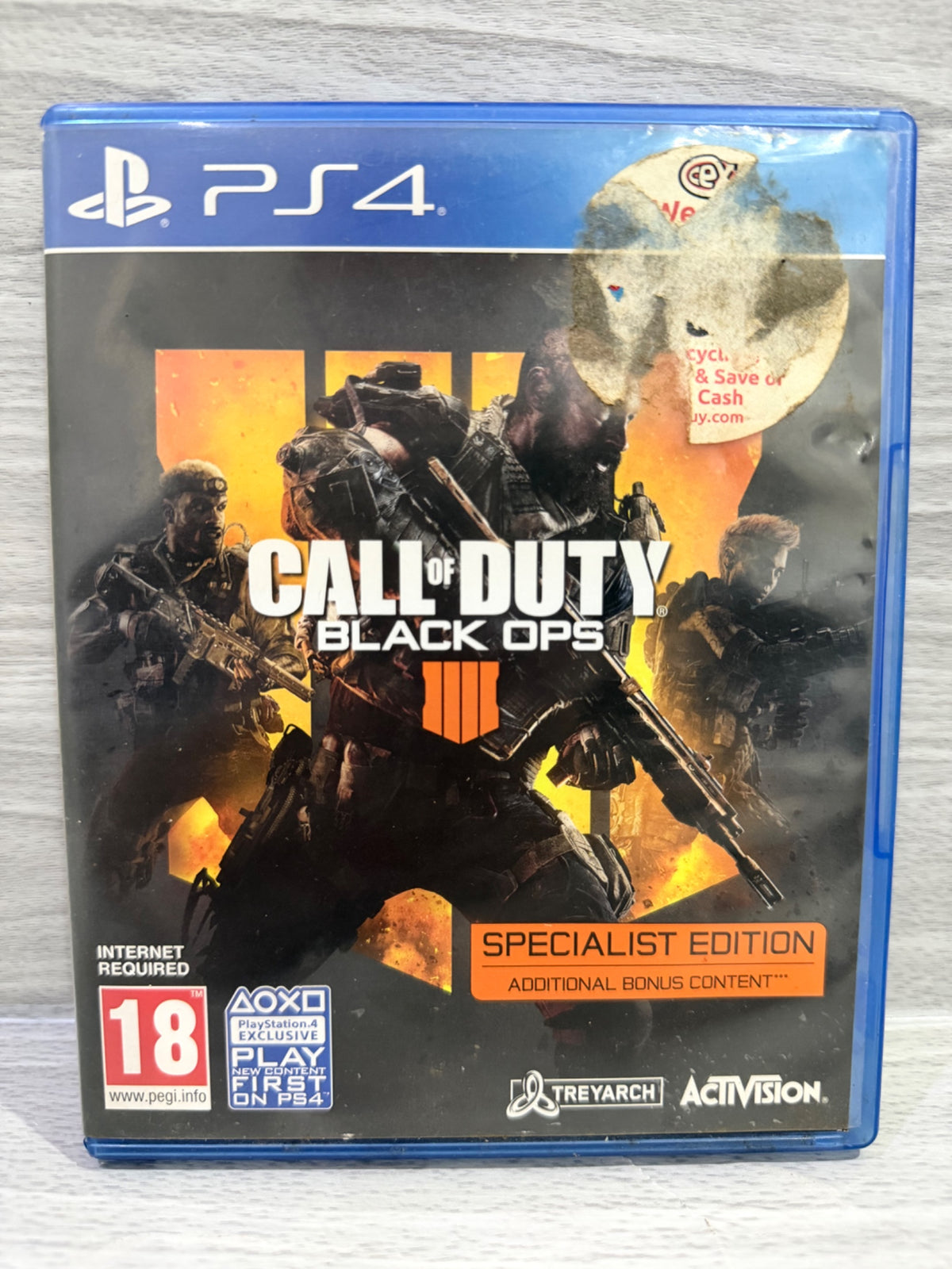 Call Of Duty: Black Ops 4 (No DLC) Sony PlayStation 4 Boxed PAL UK Tested