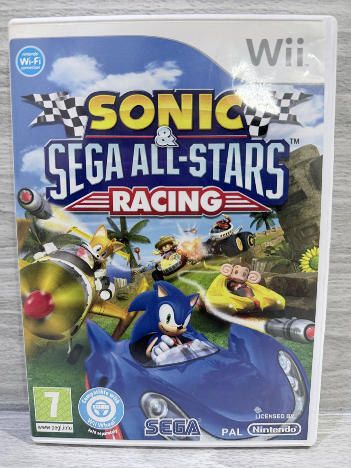 Sonic & Sega All-Star Racing (No Wheel) Nintendo Wii No Manual PAL UK Tested