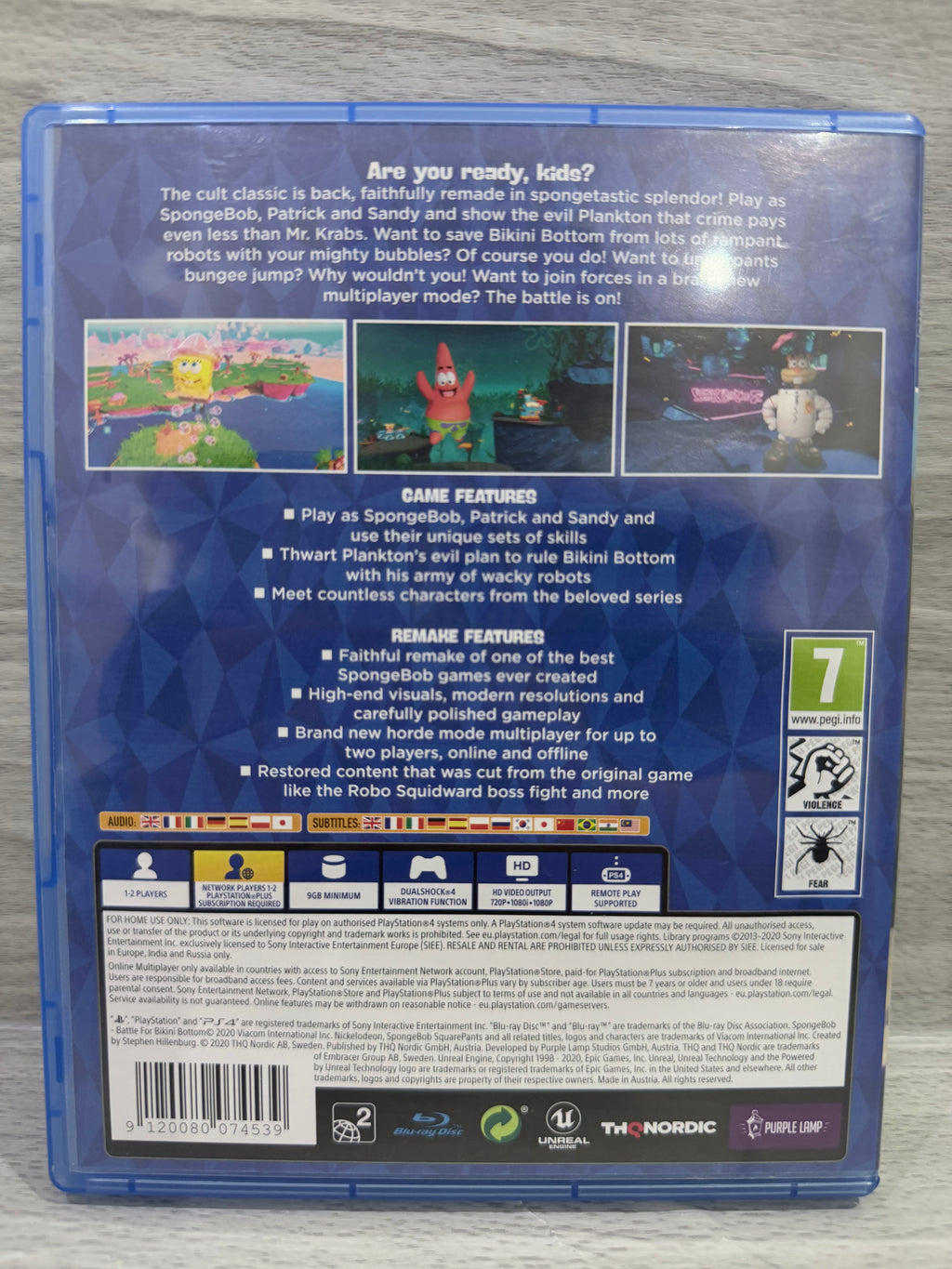 Spongebob SquarePants: Battle for Bikini Bottom - Rehydrated PS4 PAL UK Tested