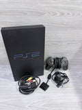 Sony PlayStation 2 Original Black Console Genuine Black Controller Tested