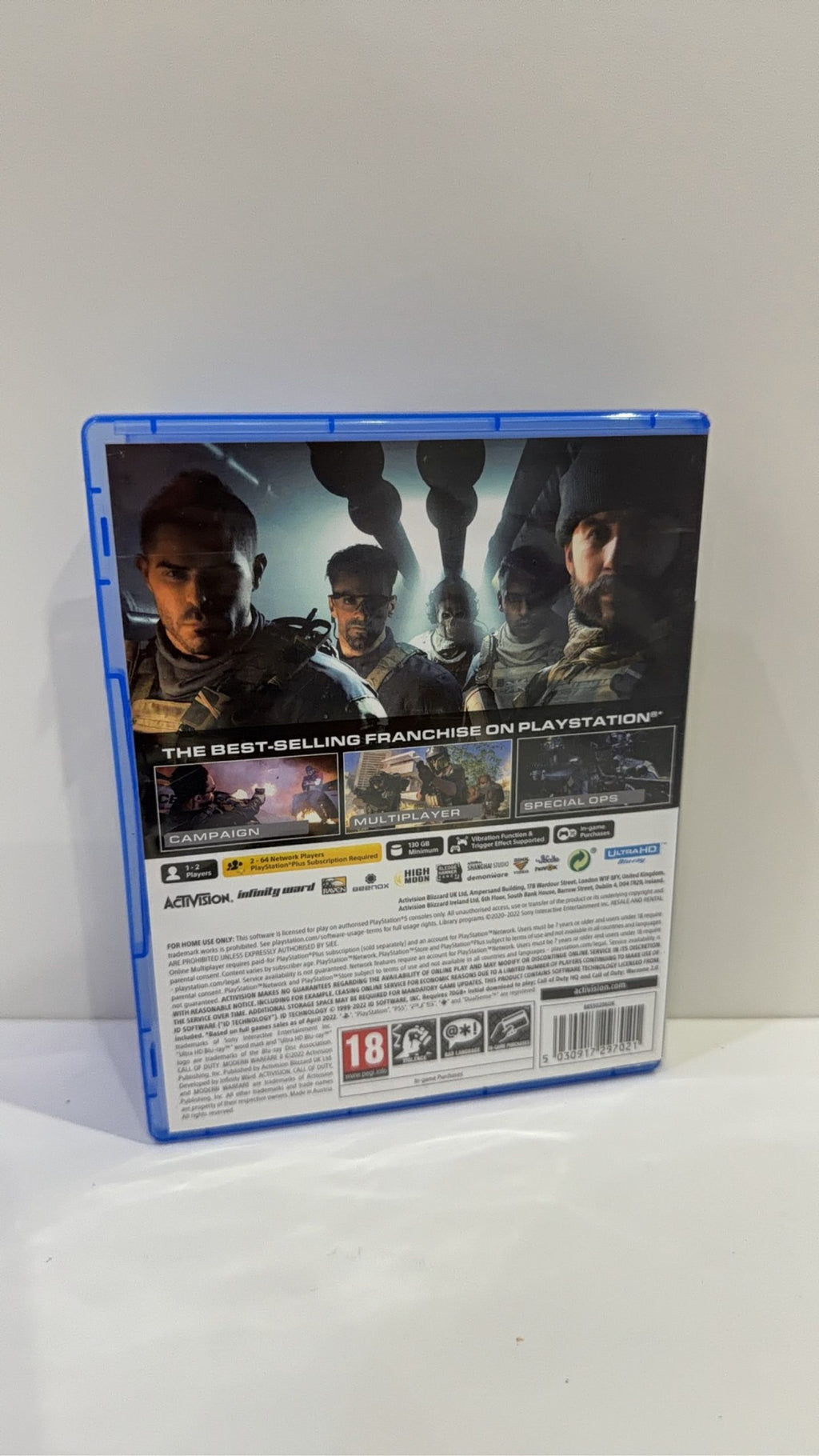 Call of Duty Modern Warfare II PS5 video game case and disc, PAL UK edition.
