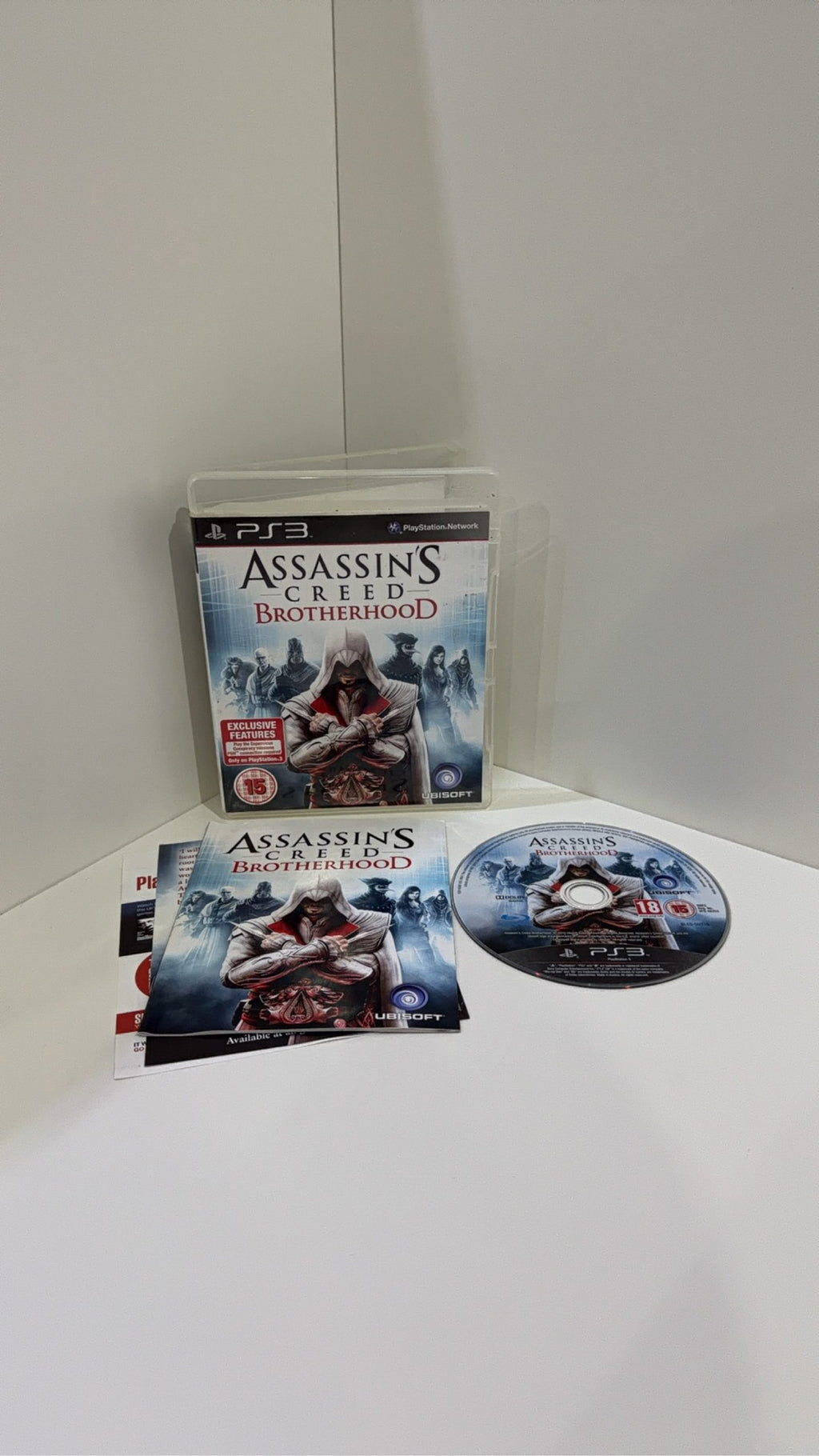 Assassin's Creed Brotherhood PS3 video game, complete in box with case, disc, and manual.