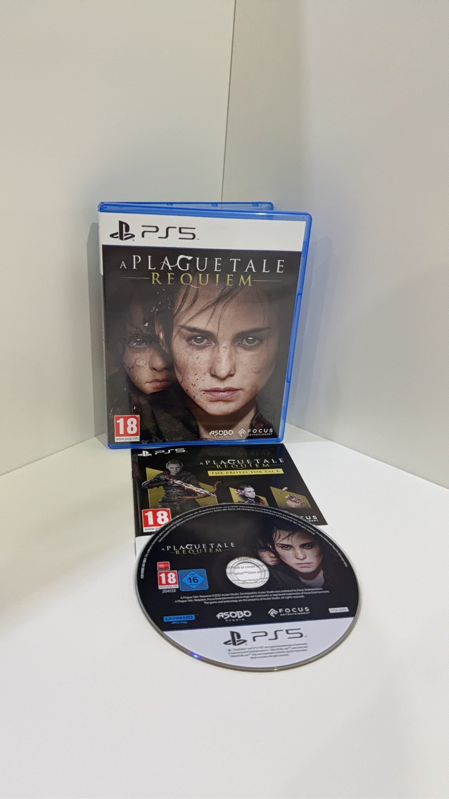 A Plague Tale Requiem PS5 video game case and disc, PAL UK edition.