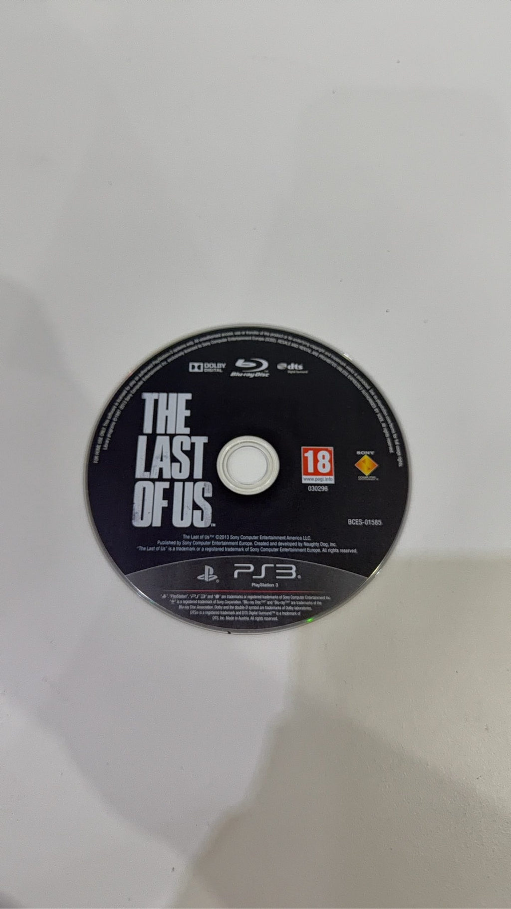 The Last of Us Sony PlayStation 3 PS3 case and disc, PAL UK, very good condition.