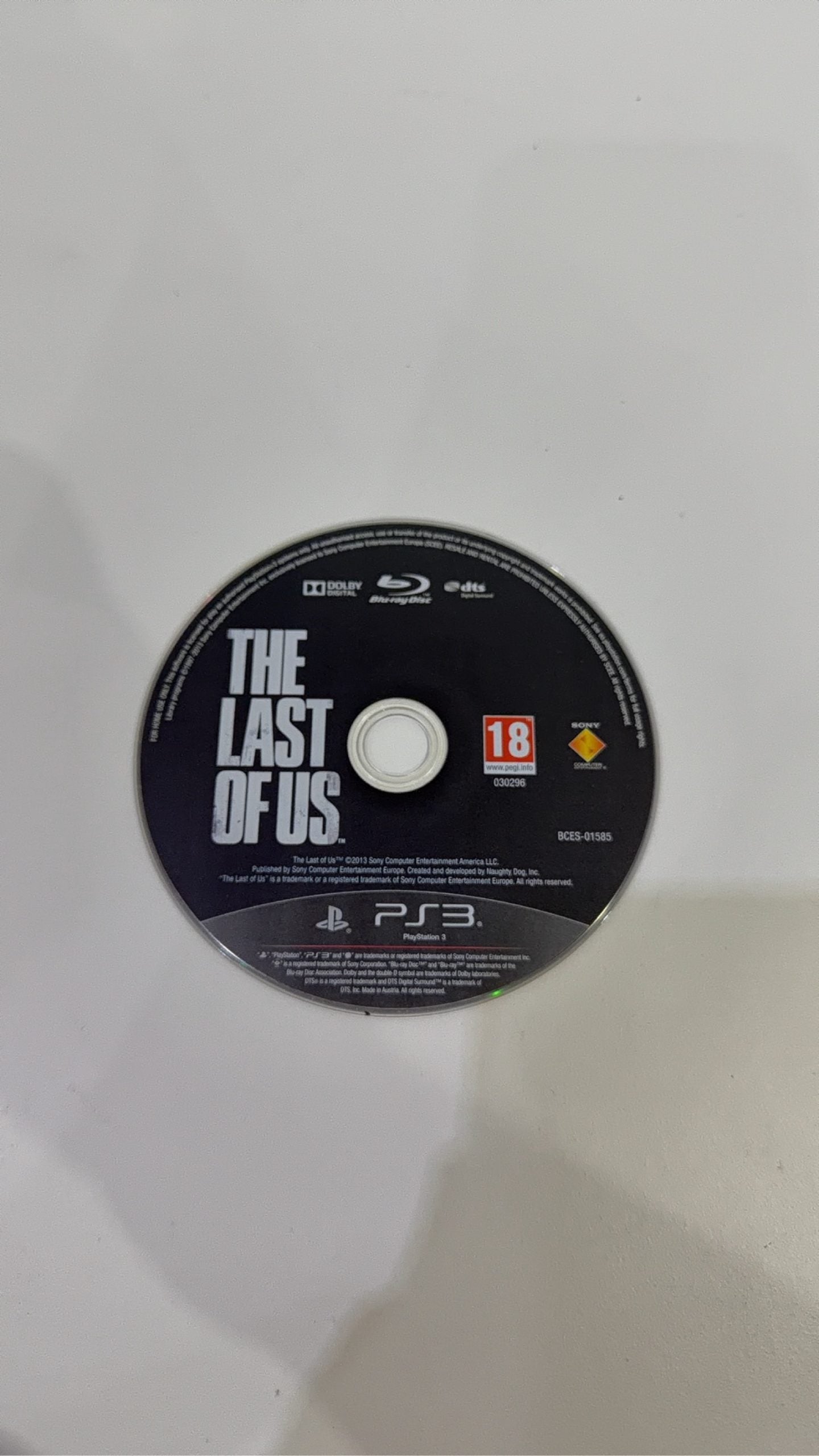 The Last of Us Sony PlayStation 3 PS3 case and disc, PAL UK, very good condition.