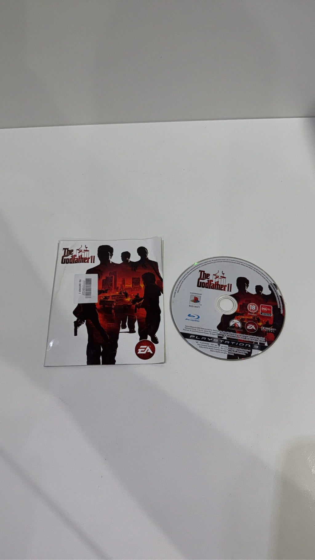 The Godfather II PS3 video game with original case, cover artwork, disc, and manual.