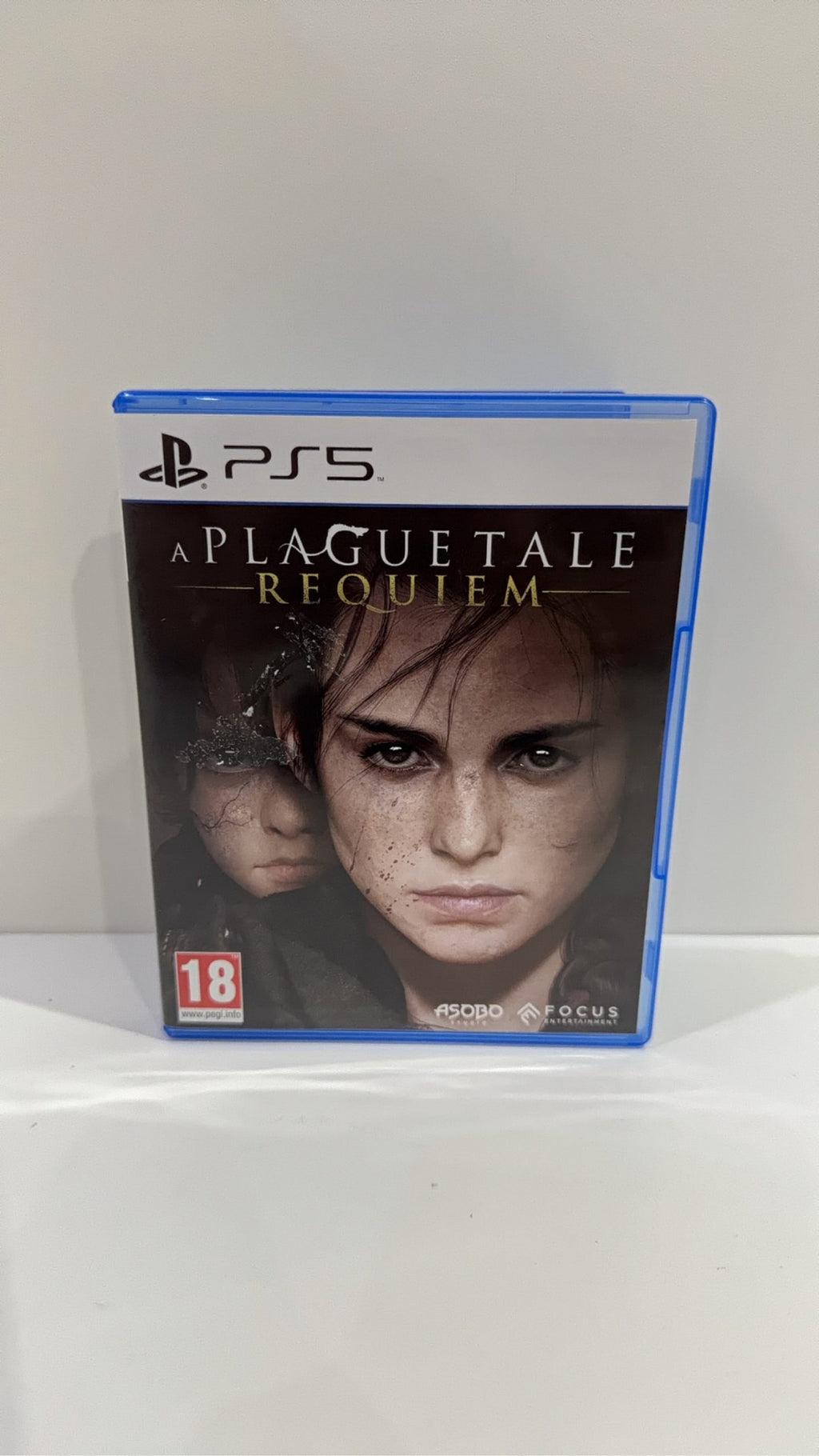 A Plague Tale Requiem PS5 video game case and disc, PAL UK edition.