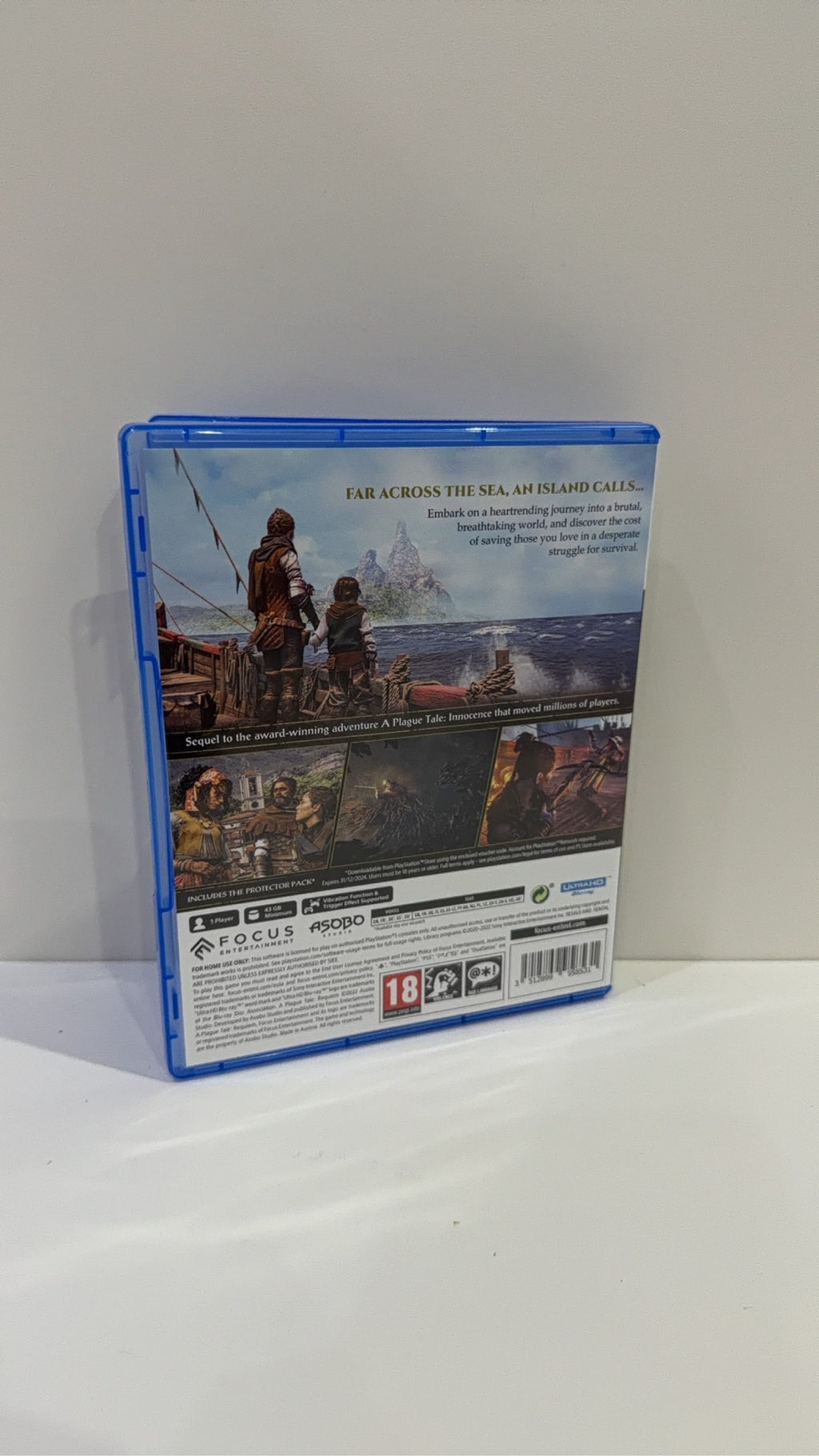 A Plague Tale Requiem PS5 video game case and disc, PAL UK edition.
