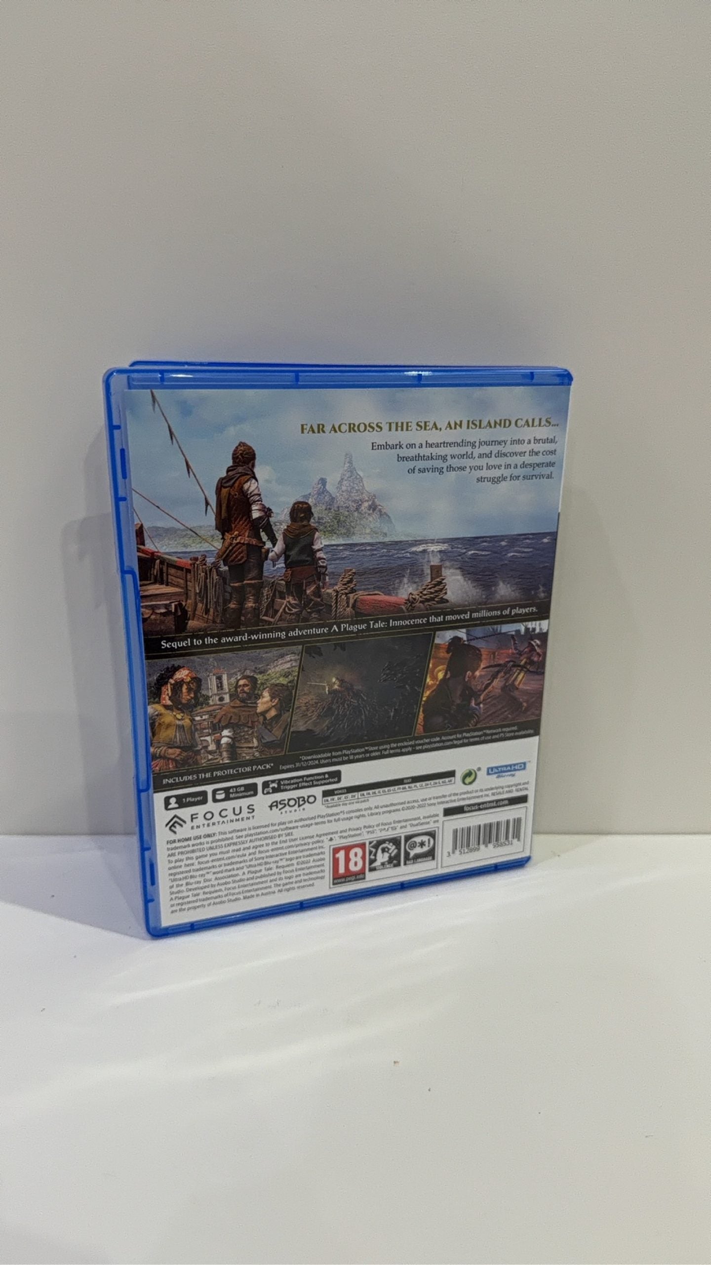 A Plague Tale Requiem PS5 video game case and disc, PAL UK edition.