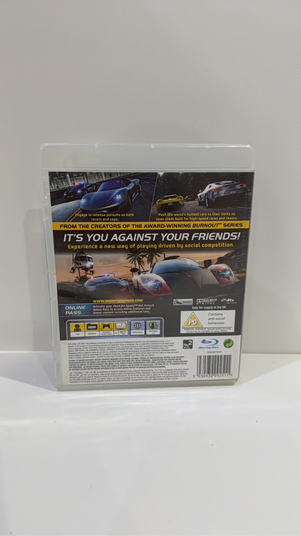 Need For Speed Hot Pursuit video game for Sony PlayStation 3, CIB PAL UK.