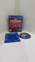 Marvel Spider-Man PS4 video game with original case, cover artwork, disc, and manual.