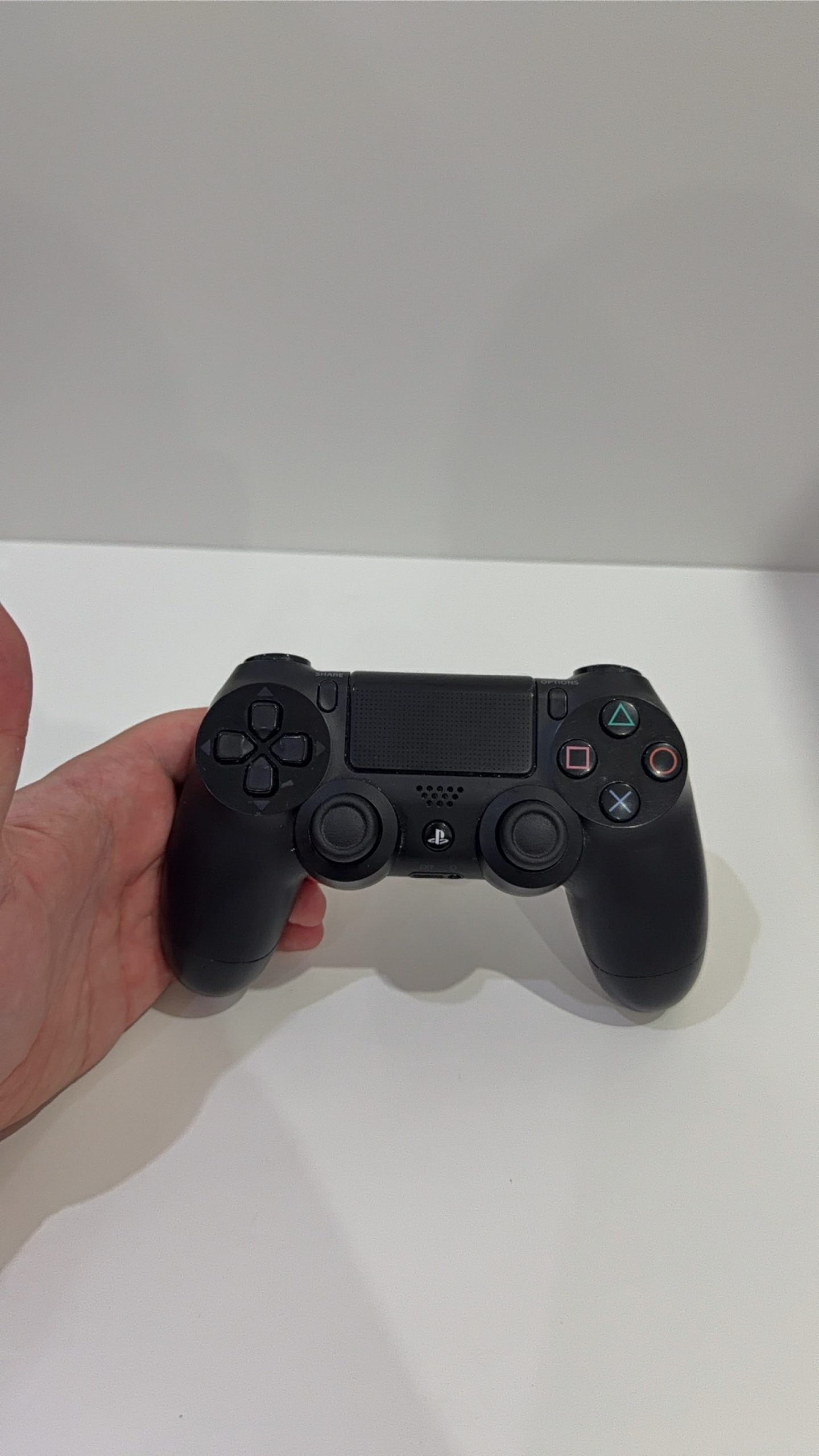 PS4 Console PlayStation 4 Black 500GB with Official Dualshock 4 Controller and cables.