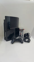 Sony PlayStation 3 PS3 Console 80GB Black with Dualshock 3 Controller and 5 games.