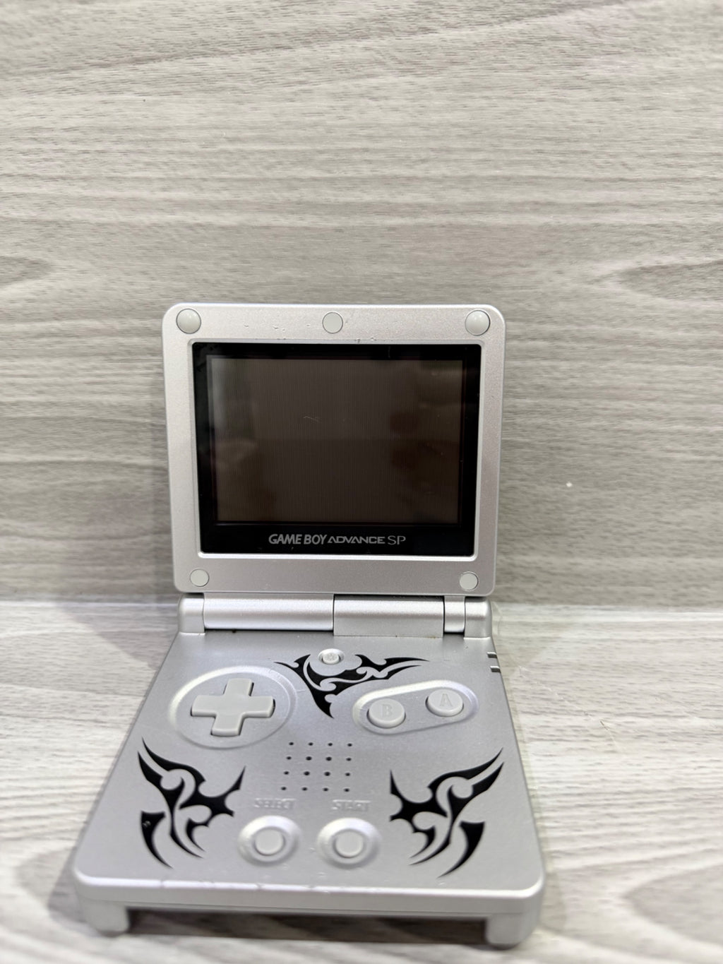 Nintendo Game Boy Advance SP Tribal Silver Handheld Console Unboxed Tested