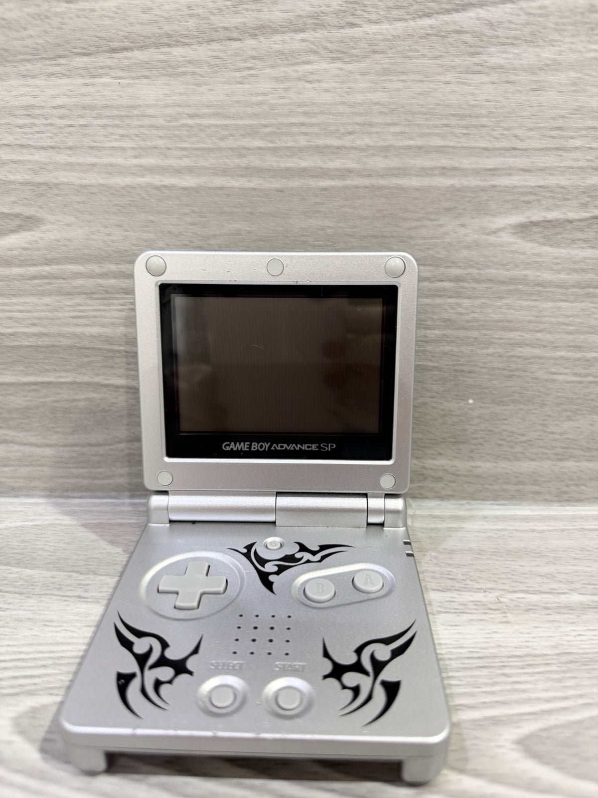 Nintendo Game Boy Advance SP Tribal Silver Handheld Console Unboxed Tested