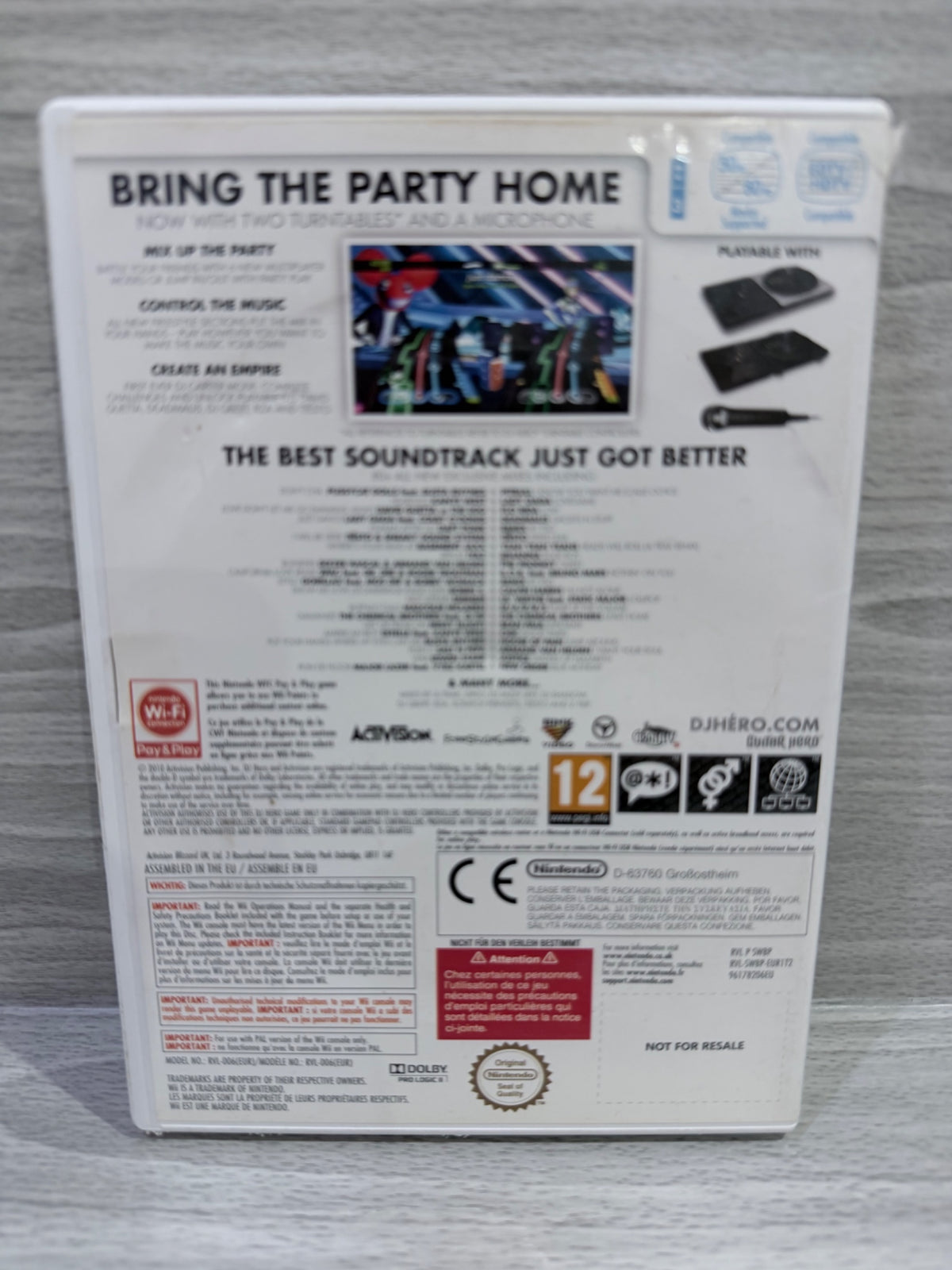 DJ Hero 2 (Game Only) Nintendo Wii Complete With Manual PAL UK Tested Working