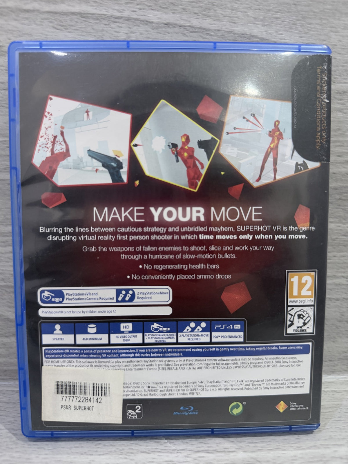Superhot (PSVR) Sony PlayStation 4 Boxed PAL UK Tested Working