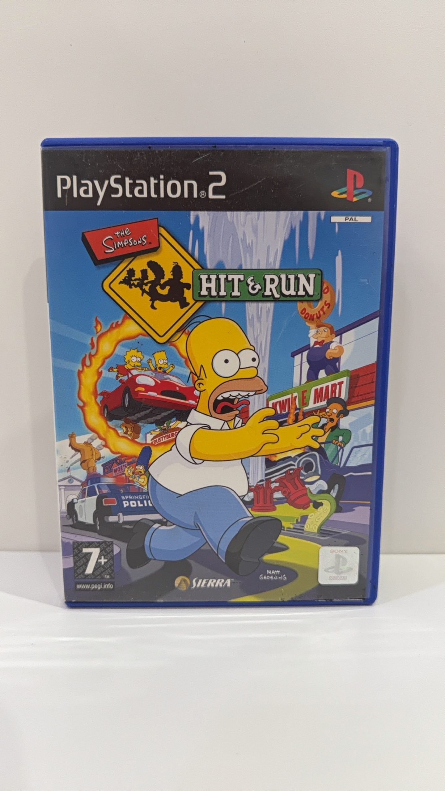 The Simpsons Hit & Run video game for Sony PlayStation 2, includes case and disc.