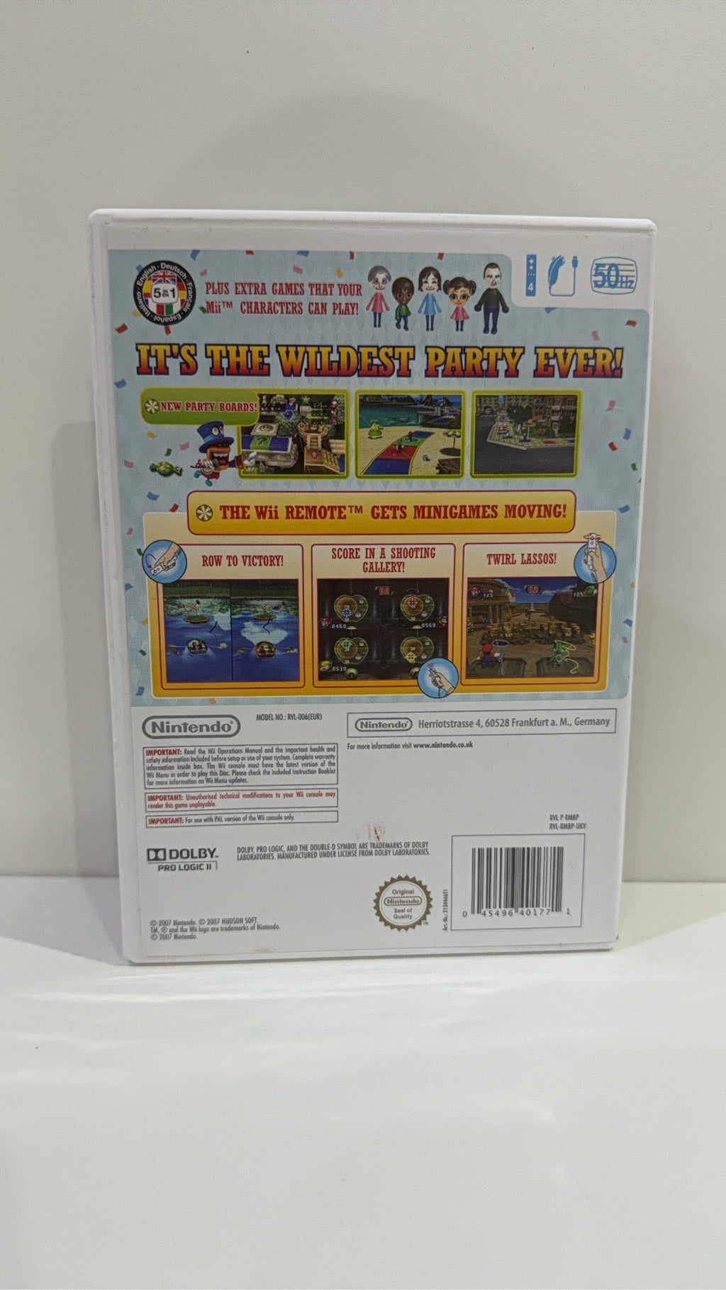 Mario Party 8 video game for Nintendo Wii, complete with case and manual, PAL UK.