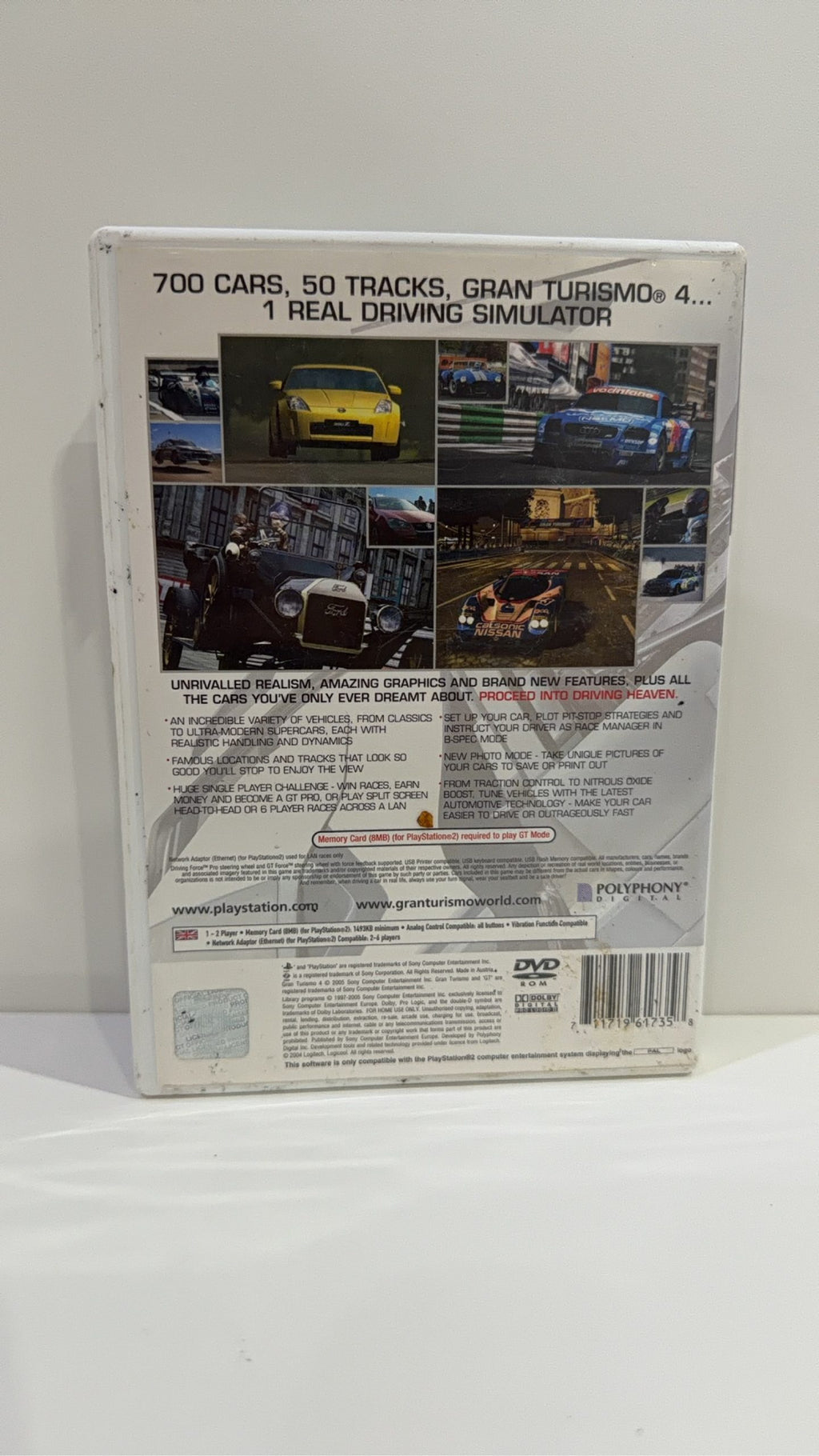 Gran Turismo 4 for Sony PlayStation 2 PS2, complete with case, manual, and game disc.