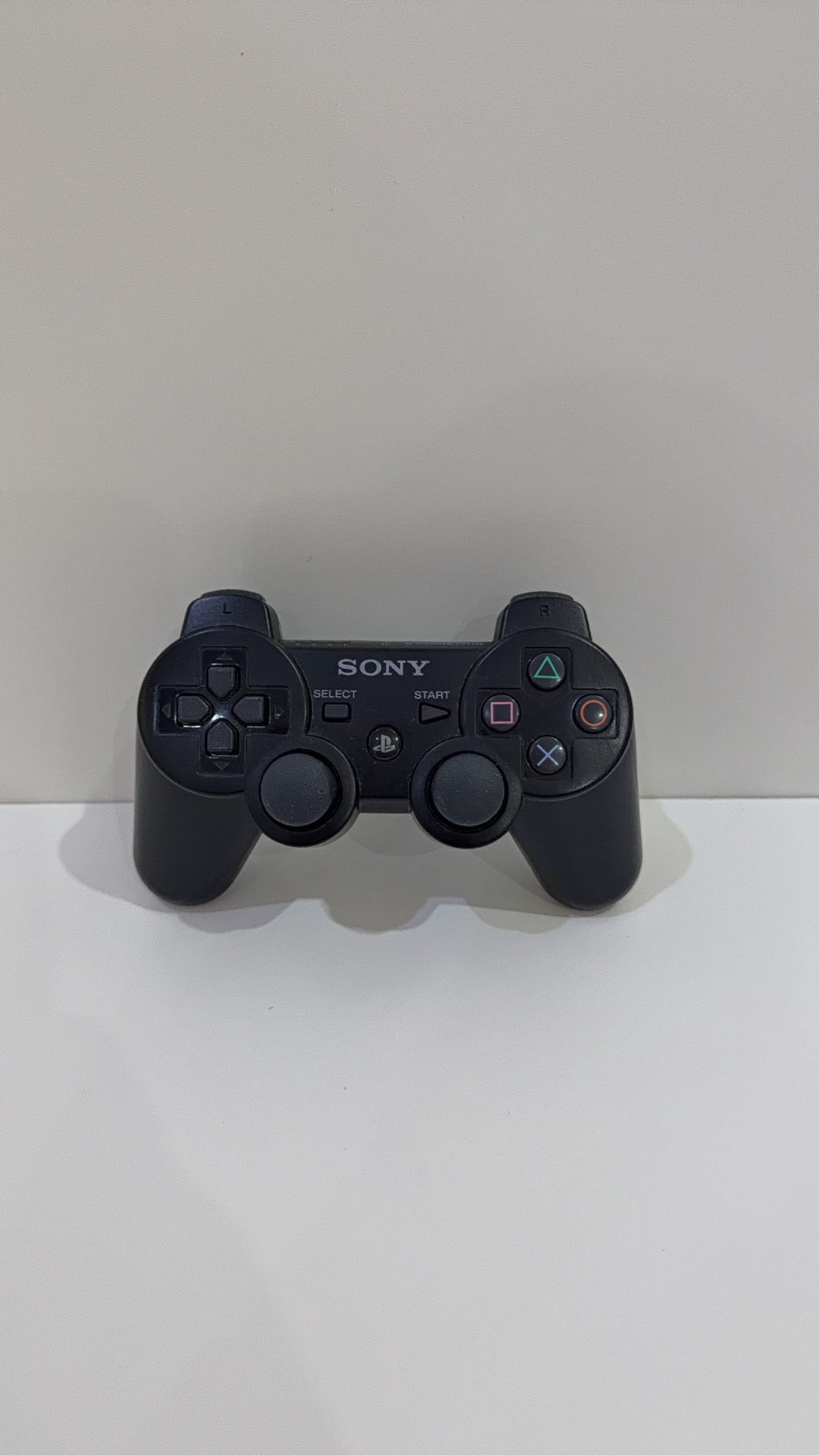 Official Sony PlayStation 3 PS3 DualShock 3 Sixaxis Controller in black, tested and working.