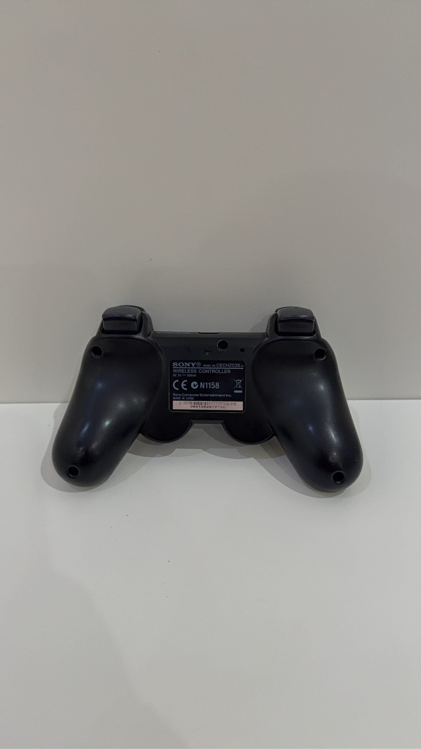 Official Sony PlayStation 3 PS3 DualShock 3 Sixaxis Controller in black, tested and working.