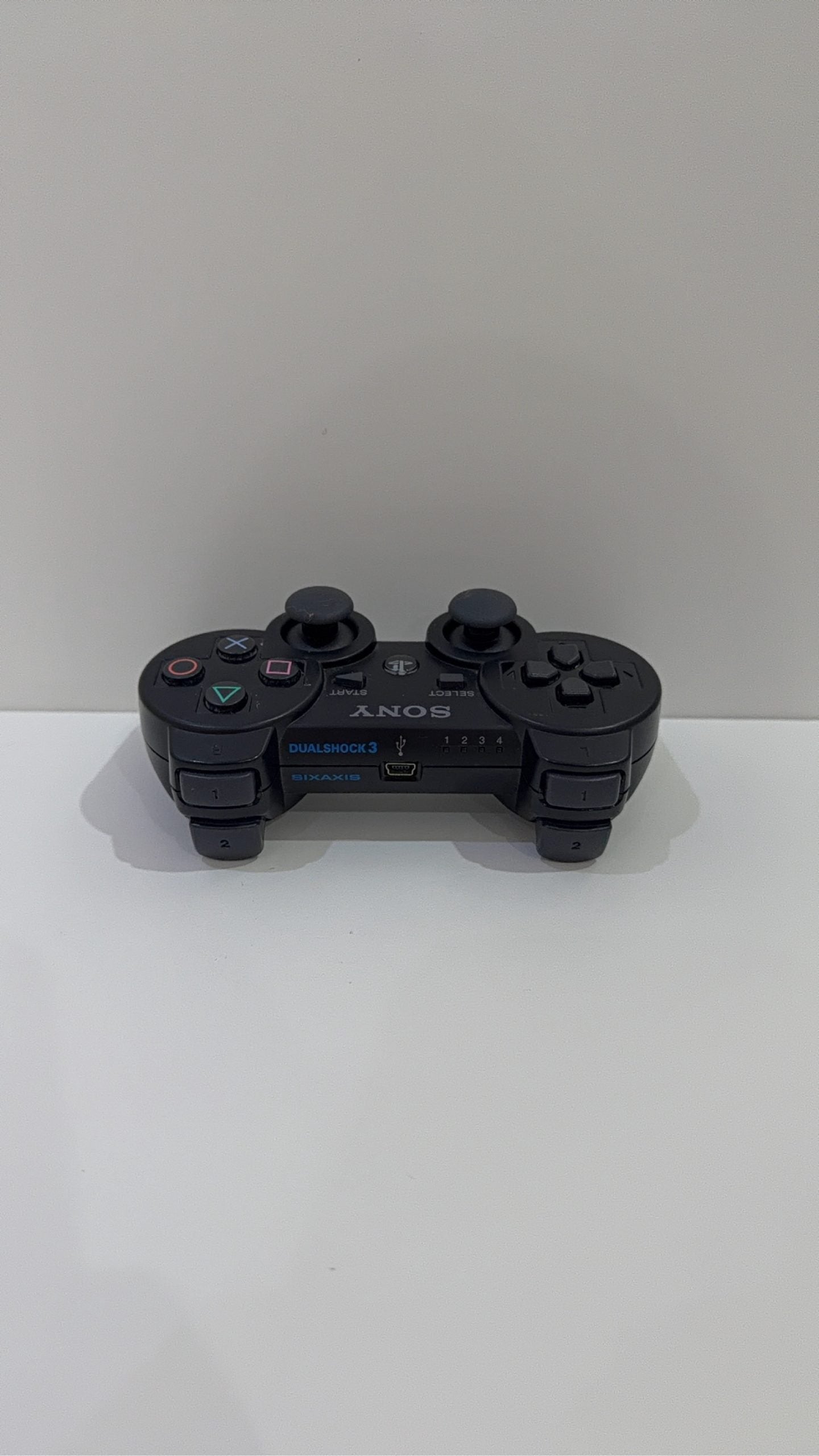 Official Sony PlayStation 3 PS3 DualShock 3 Sixaxis Controller in black, tested and working.