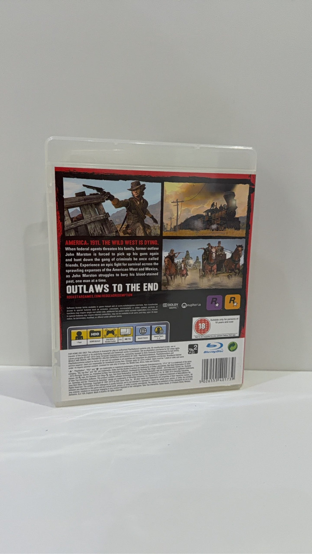 Red Dead Redemption video game for Sony PlayStation 3 PS3, includes case, manual, and map.