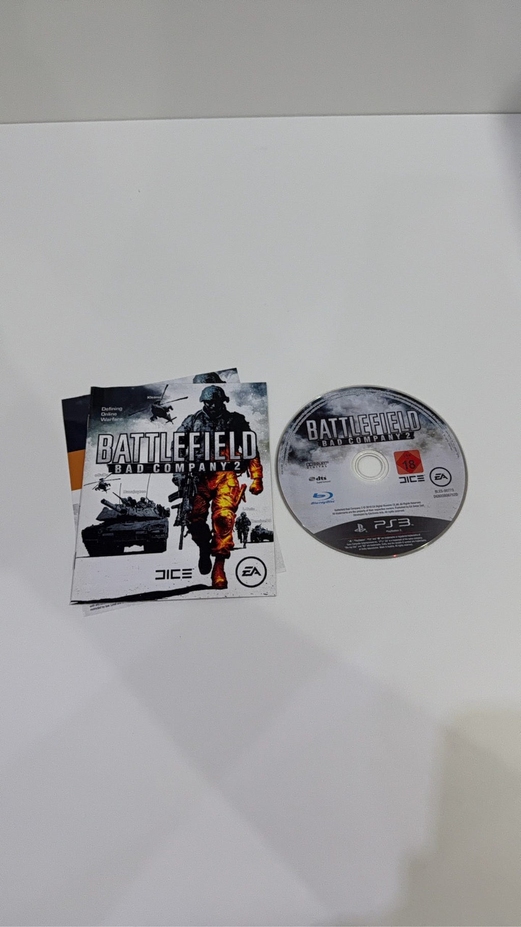 Battlefield Bad Company 2 video game for Sony PlayStation 3 with manual and original case.