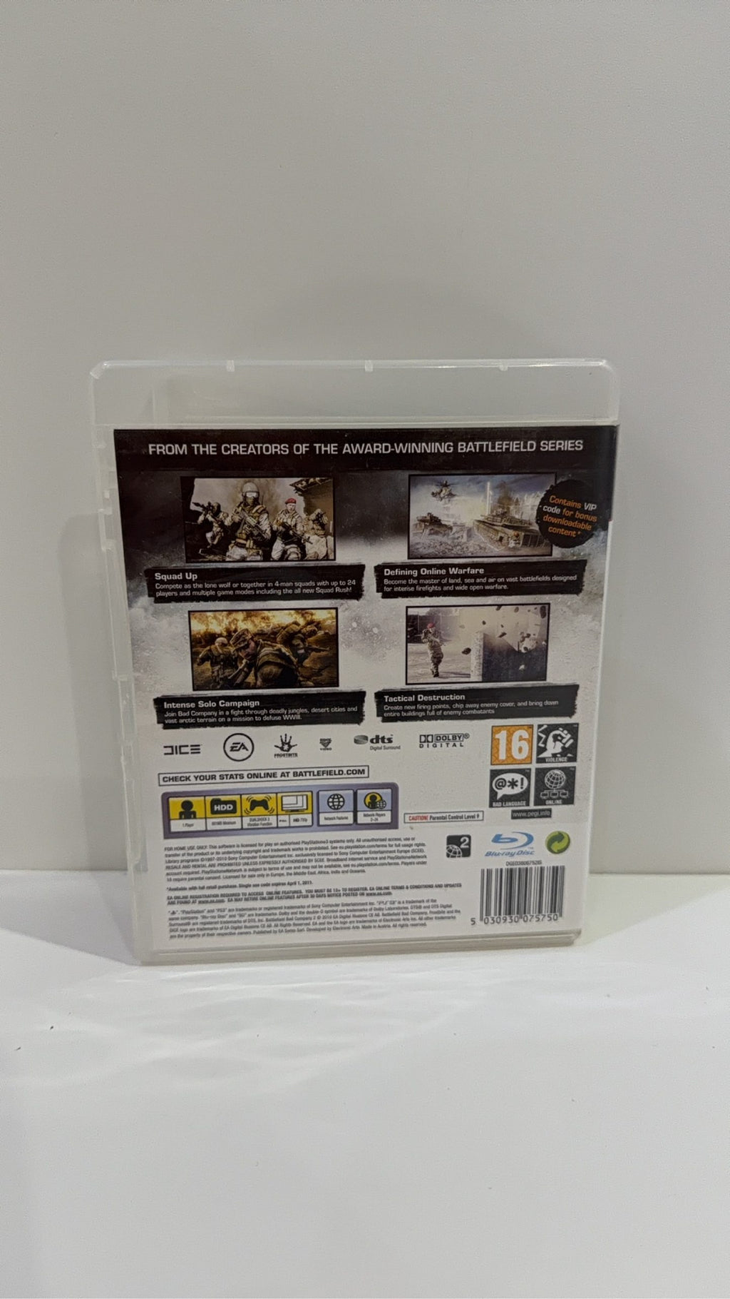 Battlefield Bad Company 2 video game for Sony PlayStation 3 with manual and original case.