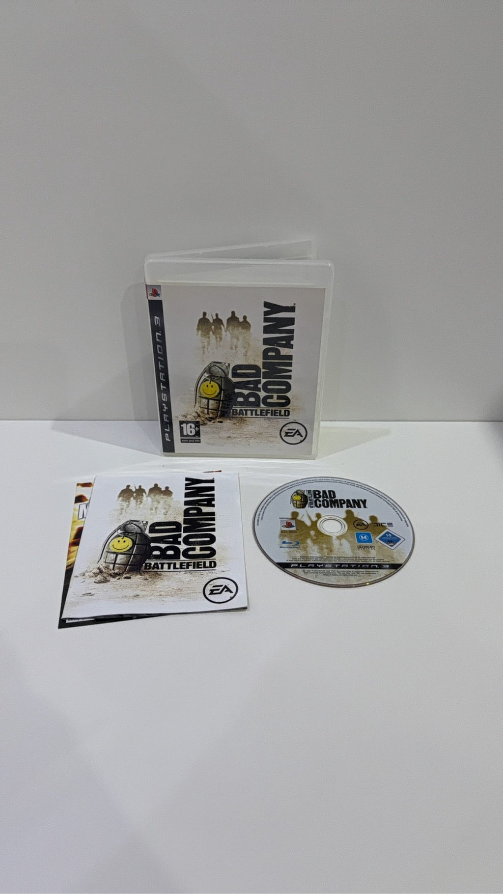 Battlefield Bad Company video game for Sony PlayStation 3 PS3 with manual and case.