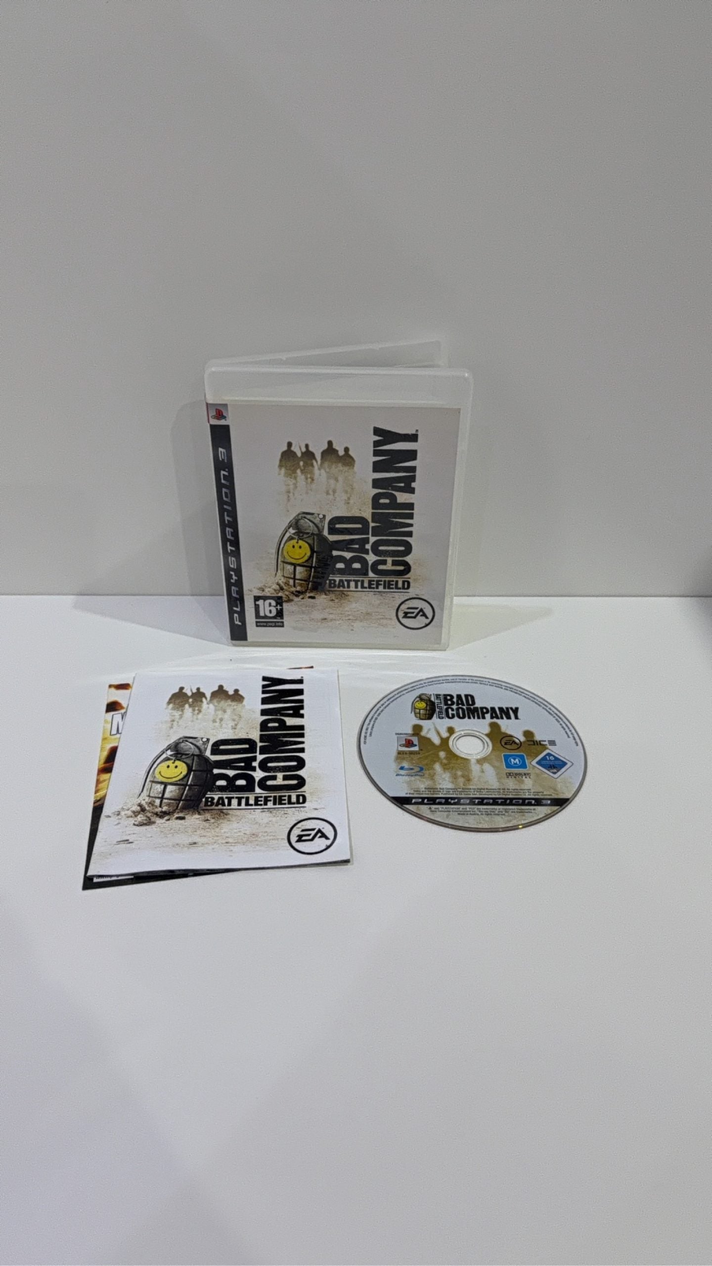 Battlefield Bad Company video game for Sony PlayStation 3 PS3 with manual and case.