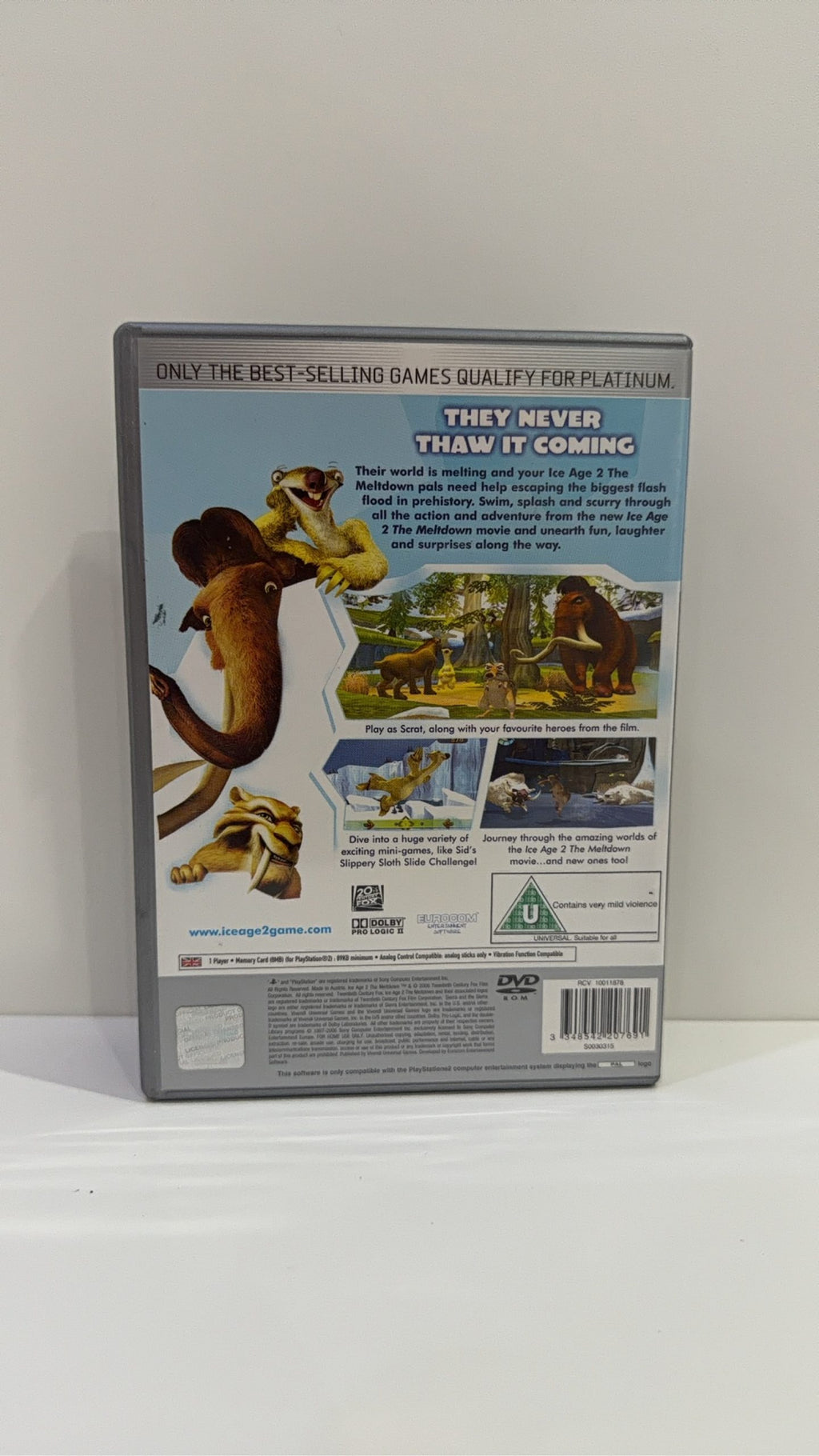 Ice Age 2 The Meltdown video game for Sony PlayStation 2 PS2, includes case and disc.