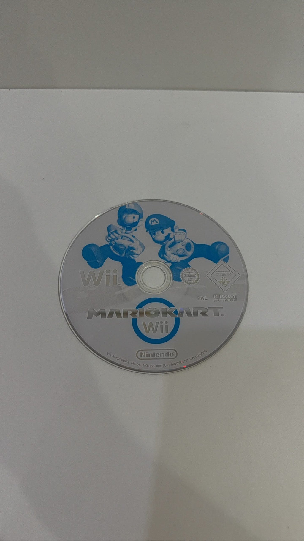 Mario Kart Wii disc for Nintendo Wii, PAL UK region, pre-owned, tested working condition.
