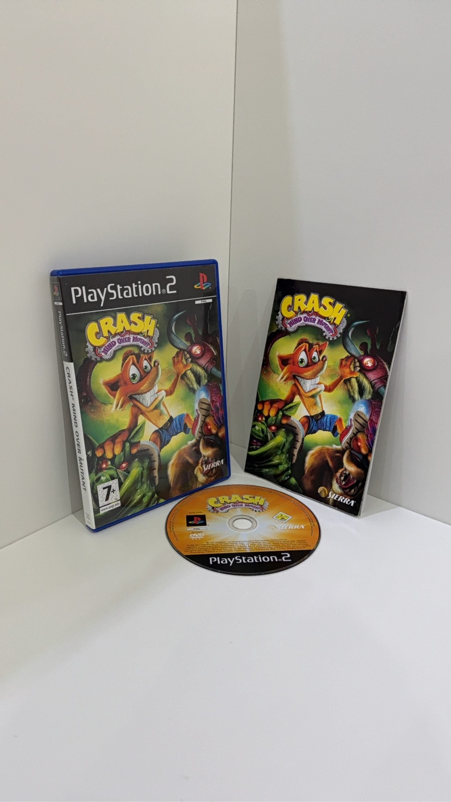 Crash Mind Over Mutant PS2 video game complete with manual and original case, PAL UK.