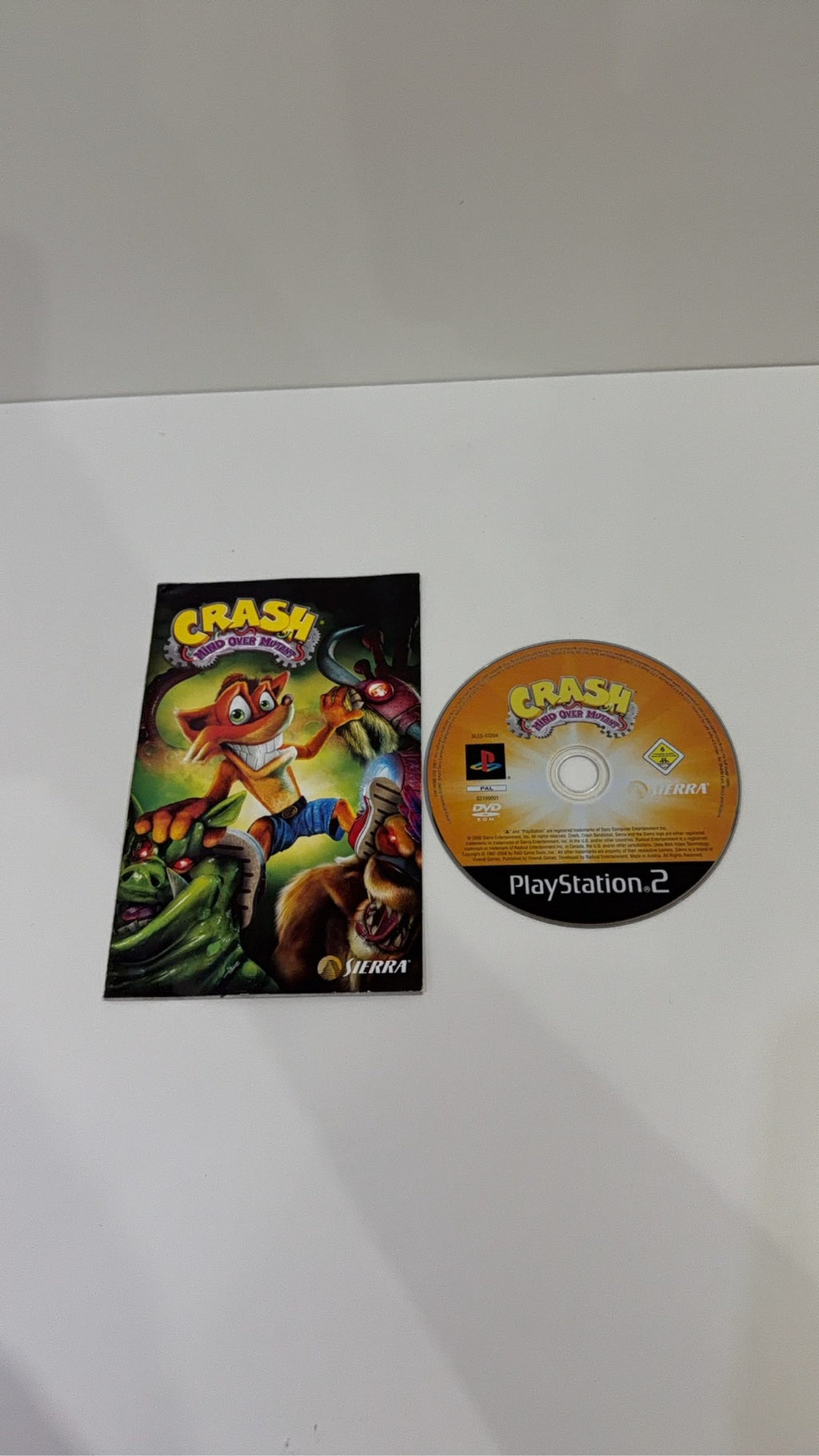 Crash Mind Over Mutant PS2 video game complete with manual and original case, PAL UK.
