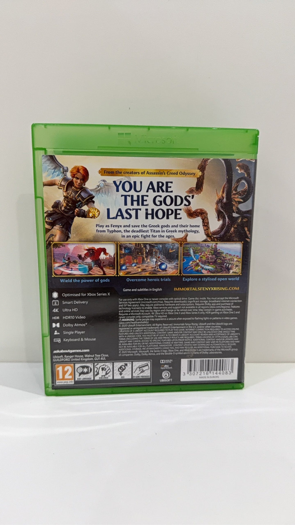 Immortals Fenyx Rising video game for Xbox One, PAL UK, includes case and disc.