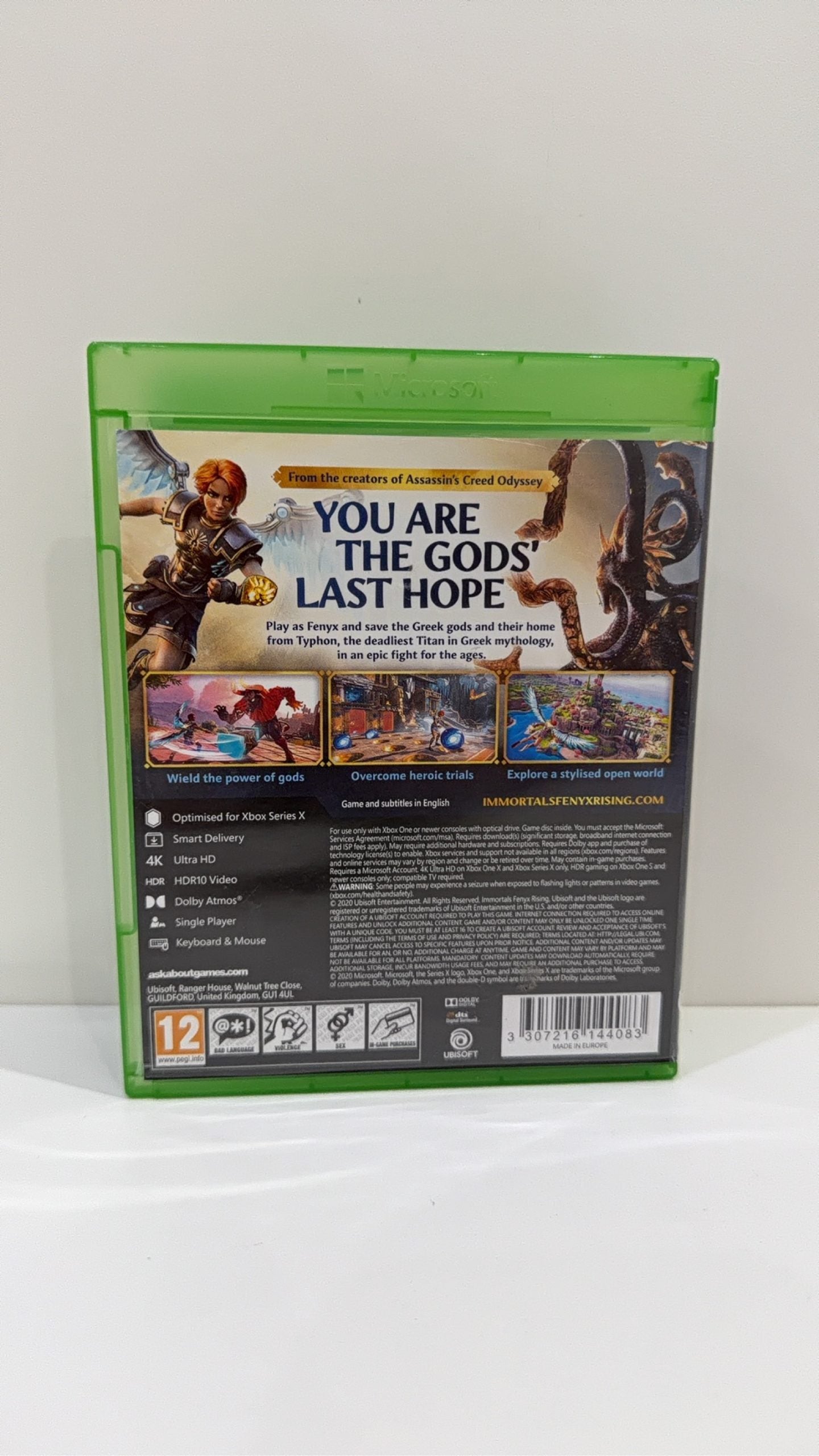 Immortals Fenyx Rising video game for Xbox One, PAL UK, includes case and disc.