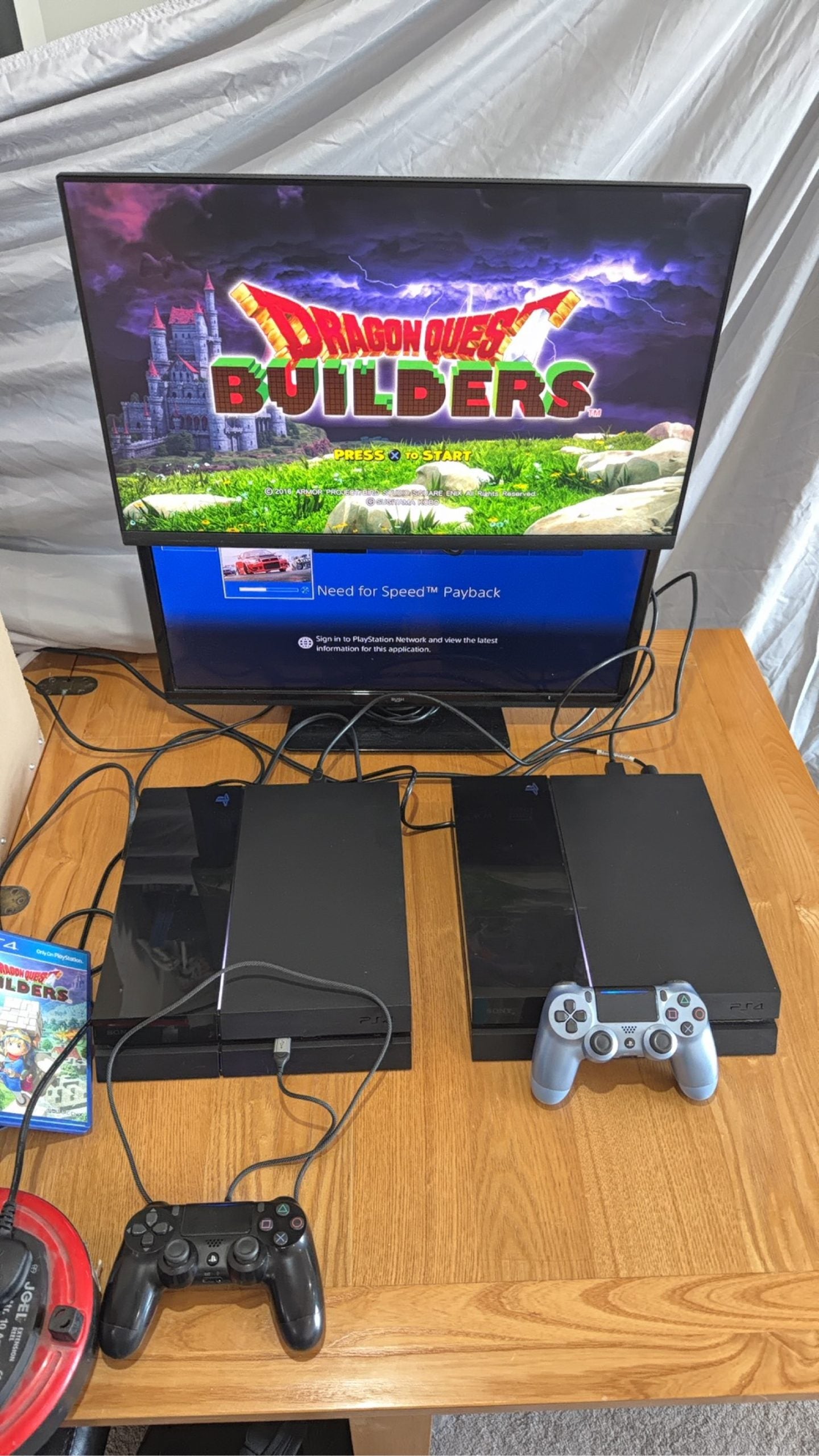 PlayStation 4 Console PS4 Black 500GB with Official Dualshock 4 Controller and cables.