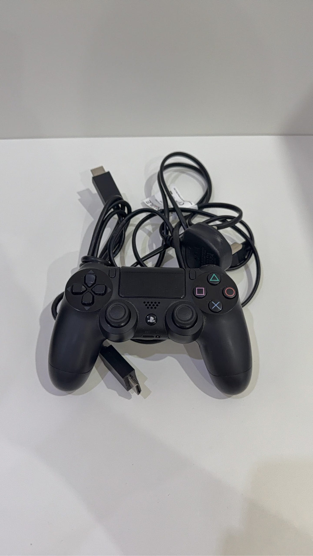 Sony PlayStation 4 PS4 500GB Black Console with Dualshock 4 Controller and Power Cable.