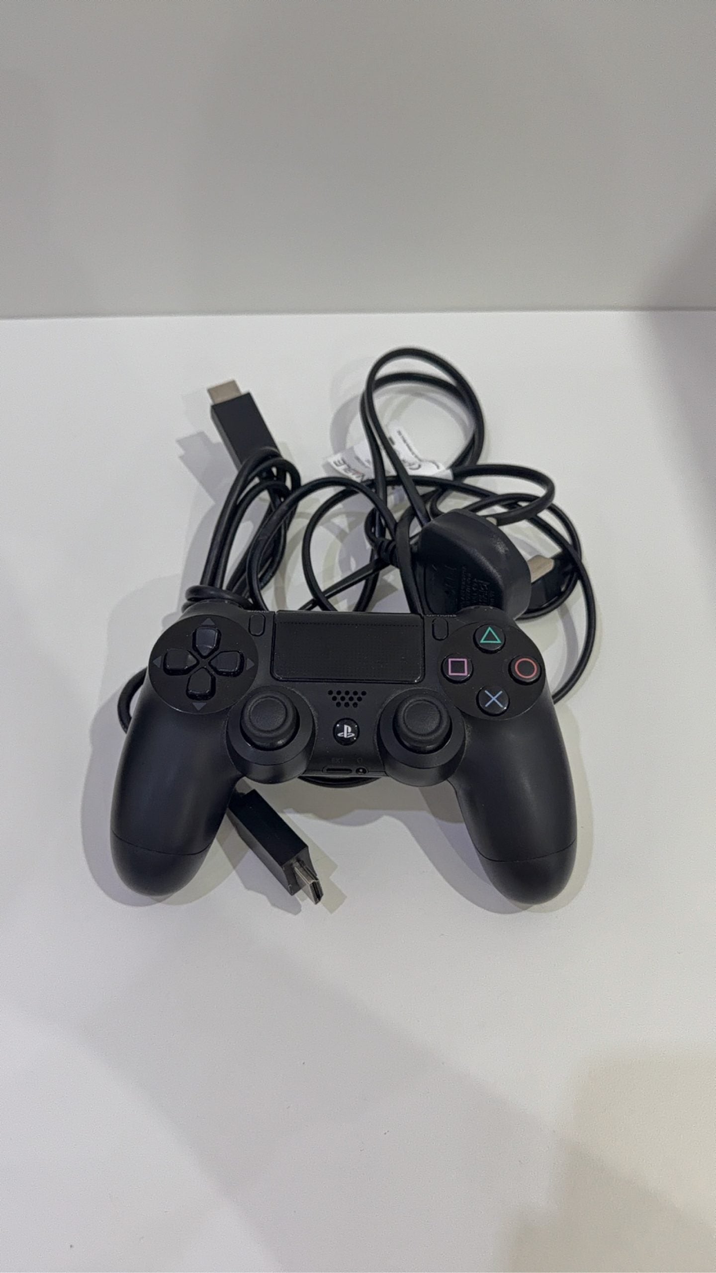 Sony PlayStation 4 PS4 500GB Black Console with Dualshock 4 Controller and Power Cable.