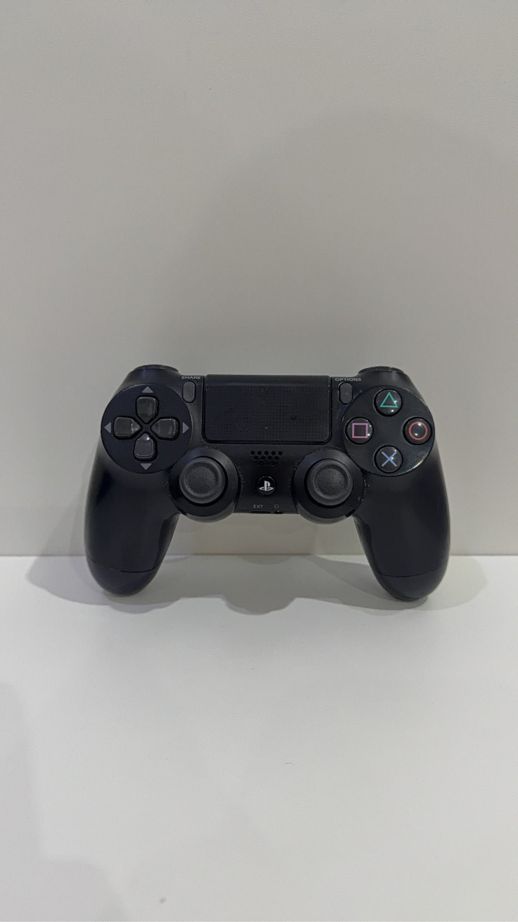 PS4 Slim PlayStation 4 Black 500GB console with official Dualshock 4 controller and cables.