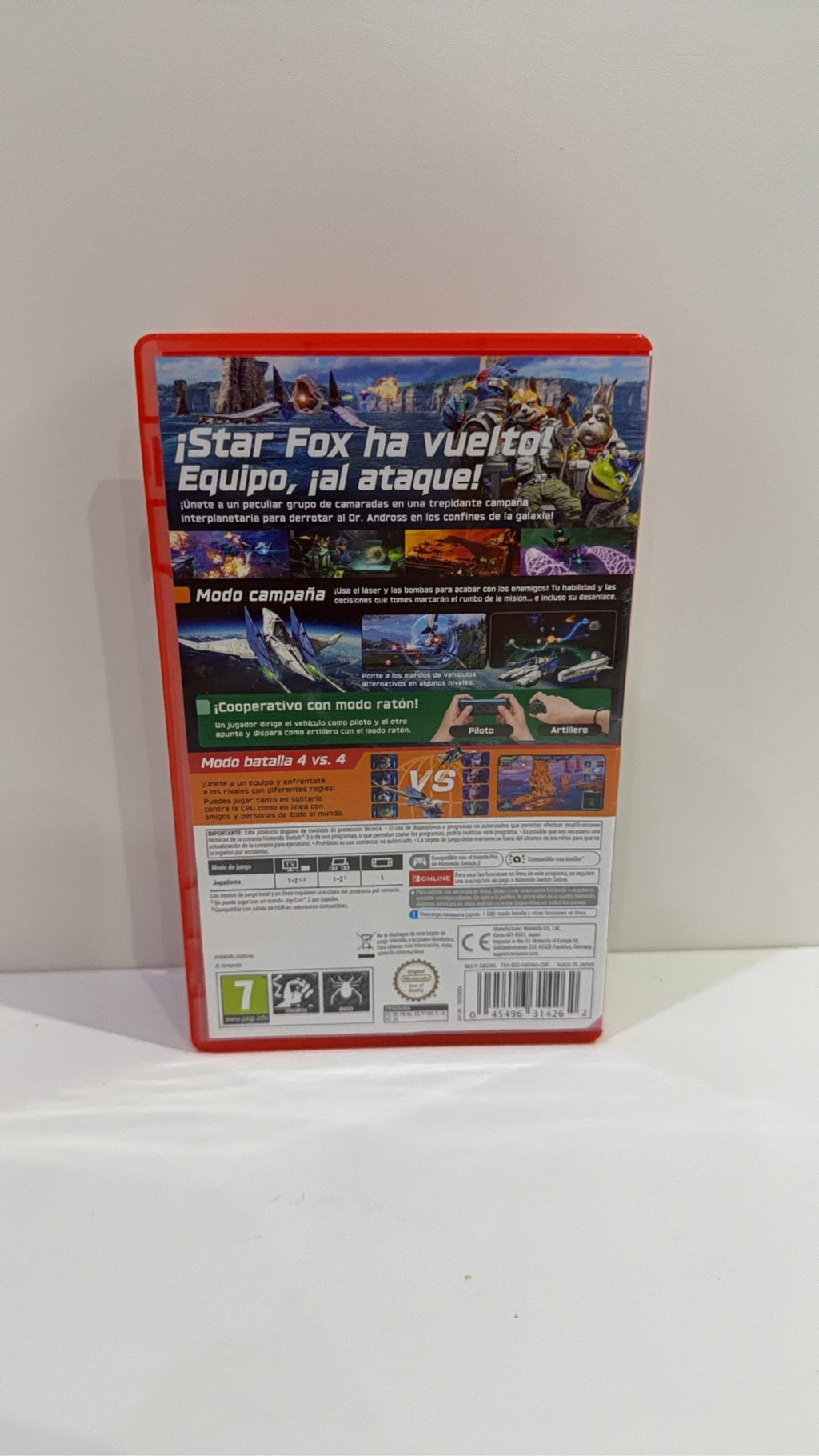 Star Fox Nintendo Switch 2 video game software with original case and cartridge, PAL UK.