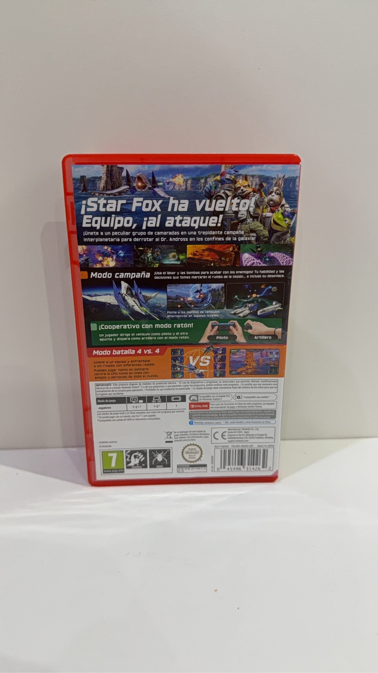 Star Fox Nintendo Switch 2 video game software with original case and cartridge, PAL UK.