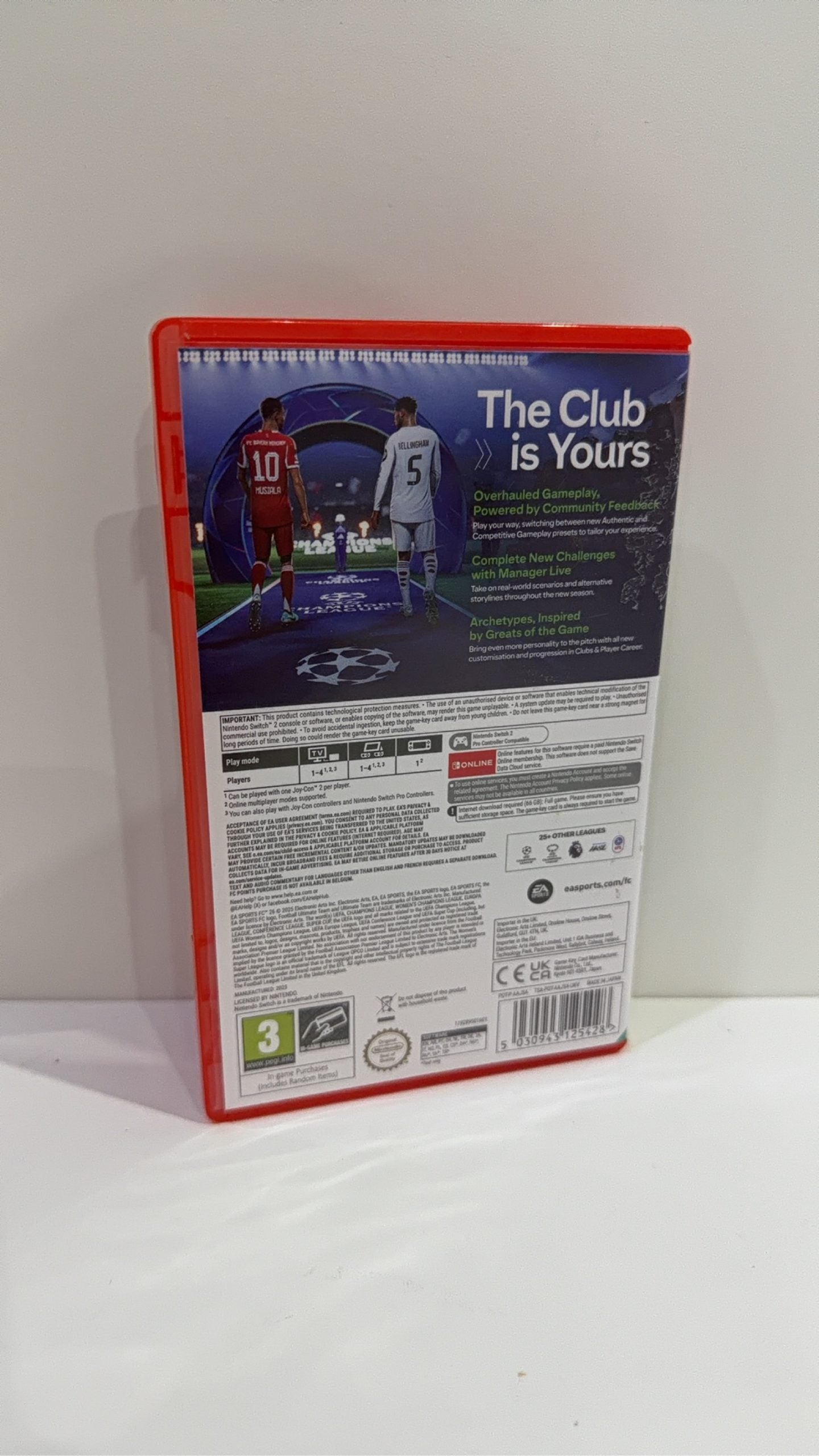 FC 26 Nintendo Switch 2 video game cartridge with original case and cover artwork.