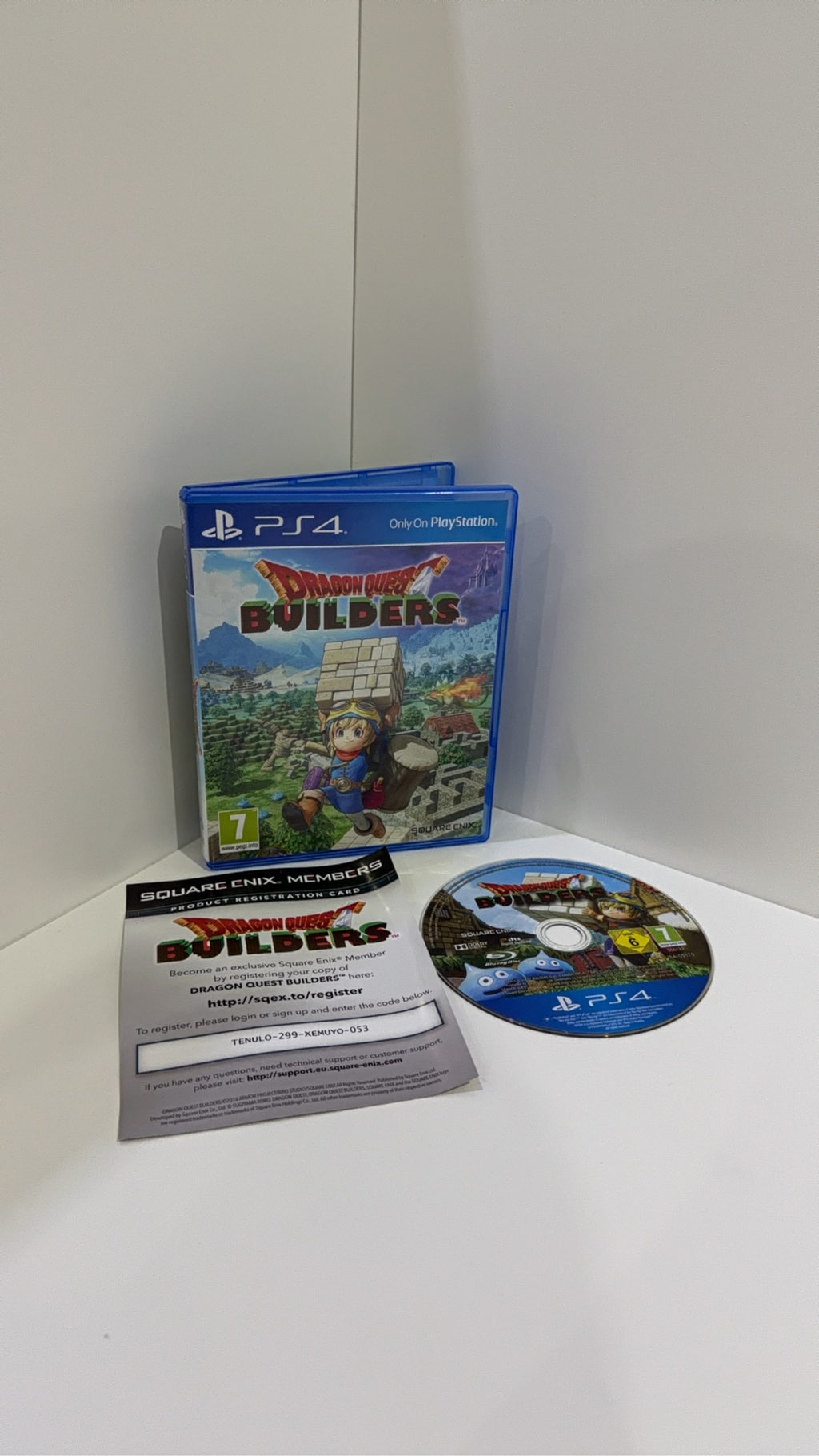 Dragon Quest Builders PlayStation 4 video game case and disc, PAL UK region, very good condition.