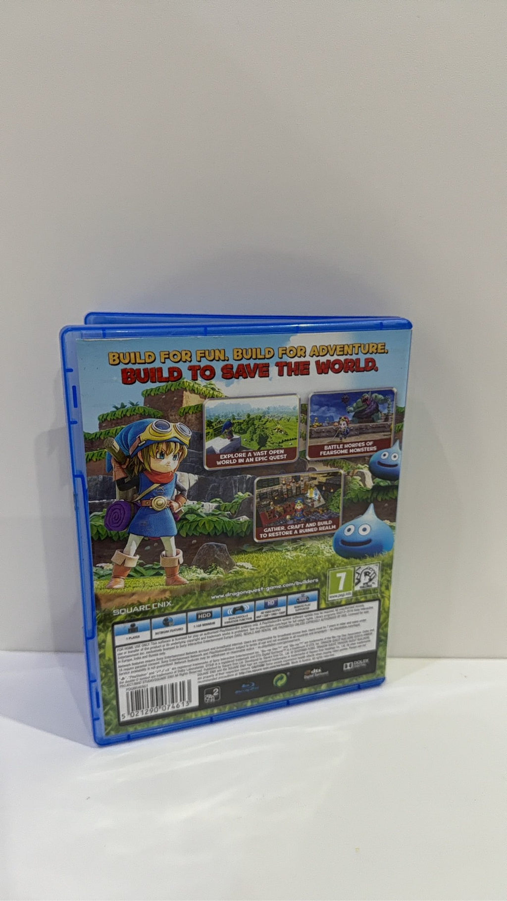 Dragon Quest Builders PlayStation 4 video game case and disc, PAL UK region, very good condition.