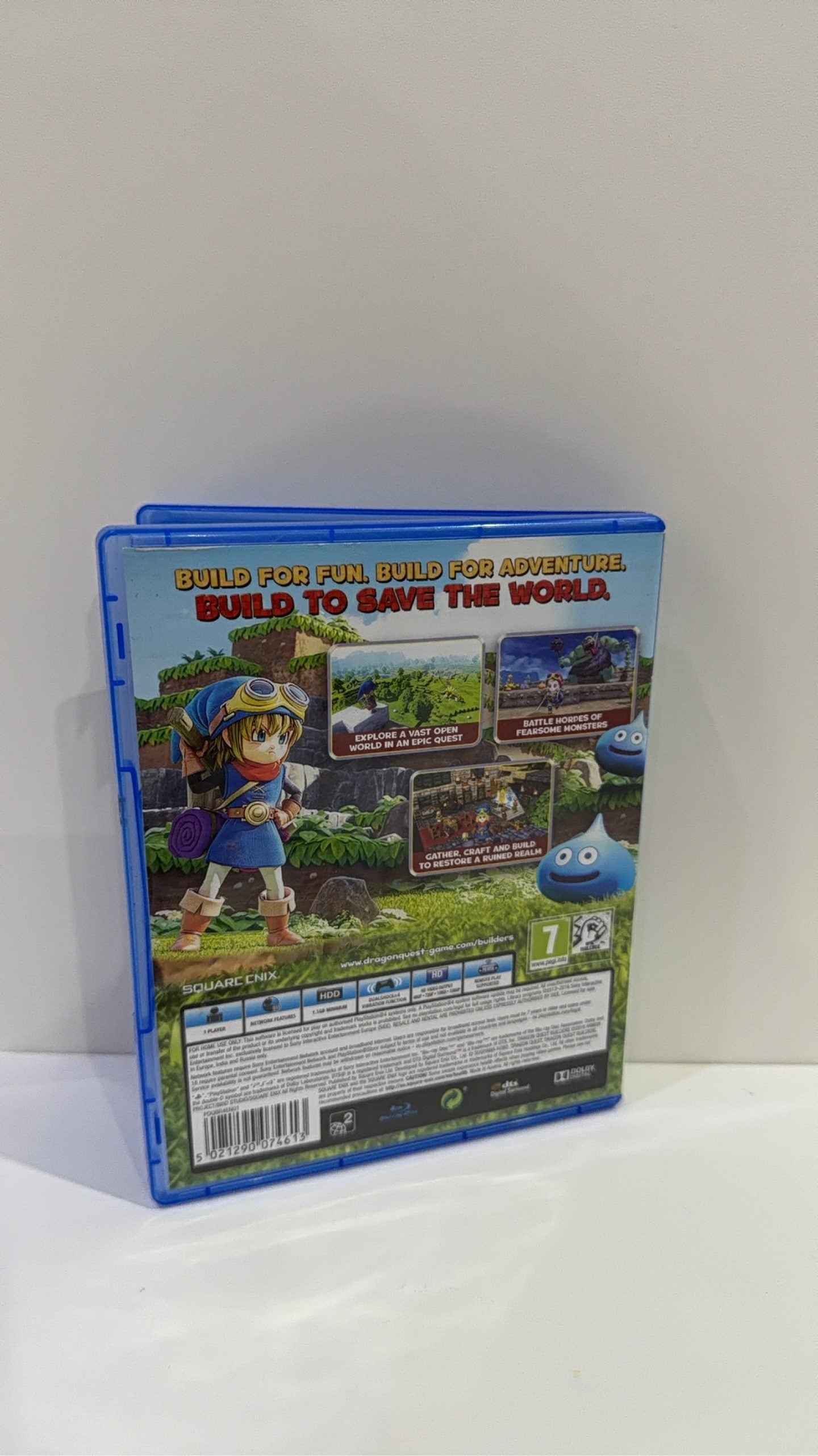 Dragon Quest Builders PlayStation 4 video game case and disc, PAL UK region, very good condition.