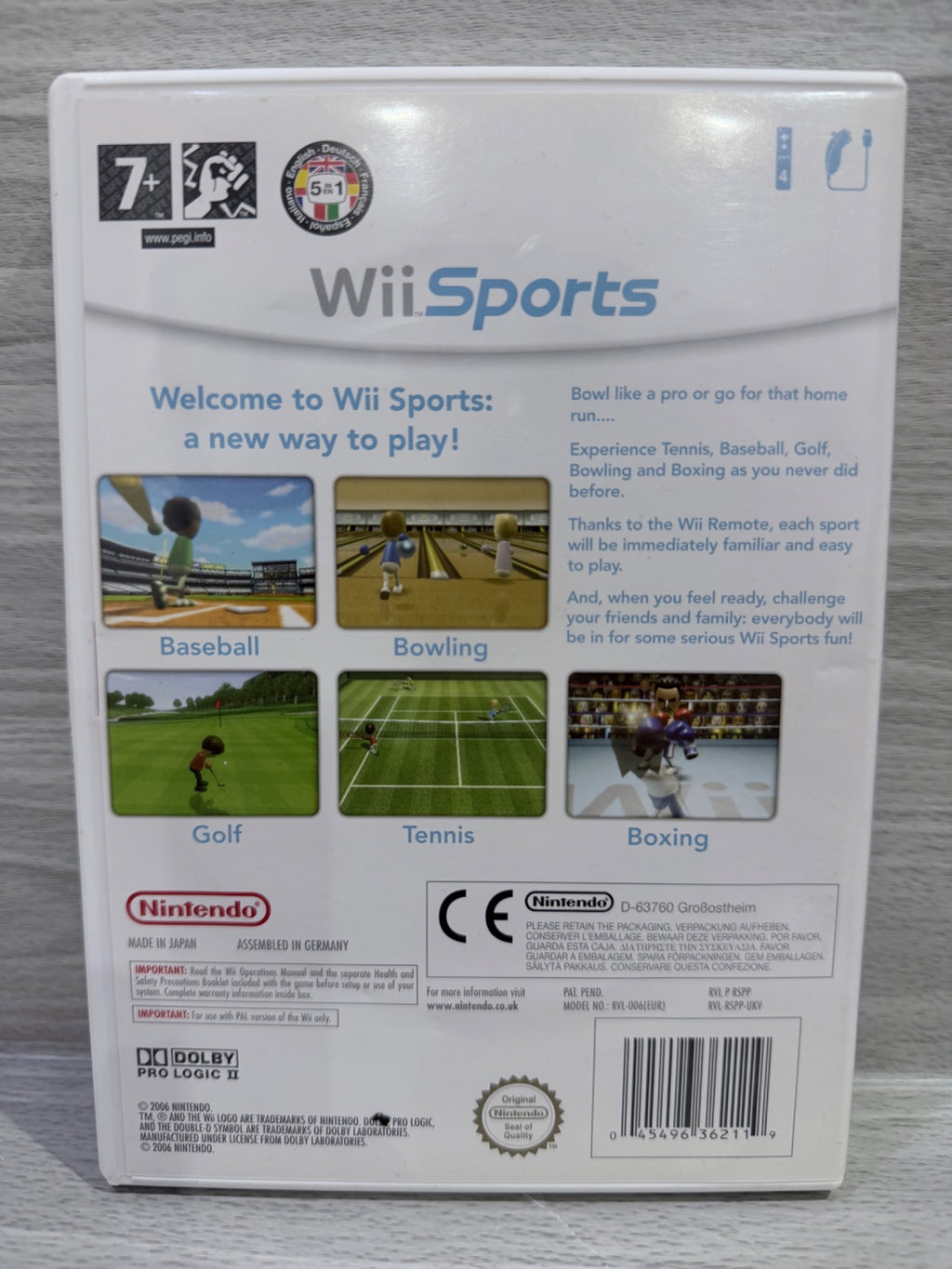 Wii Sports (Normal DVD Case) No Manual PAL UK Tested Working